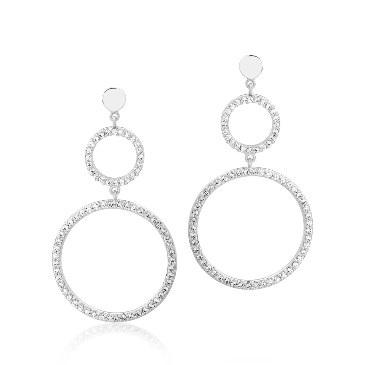 14K white gold earrings