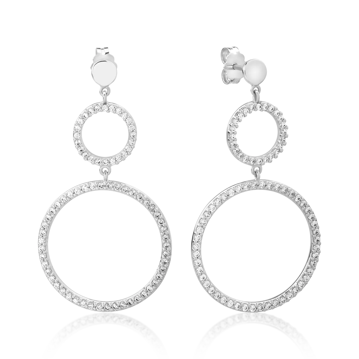 14K white gold earrings