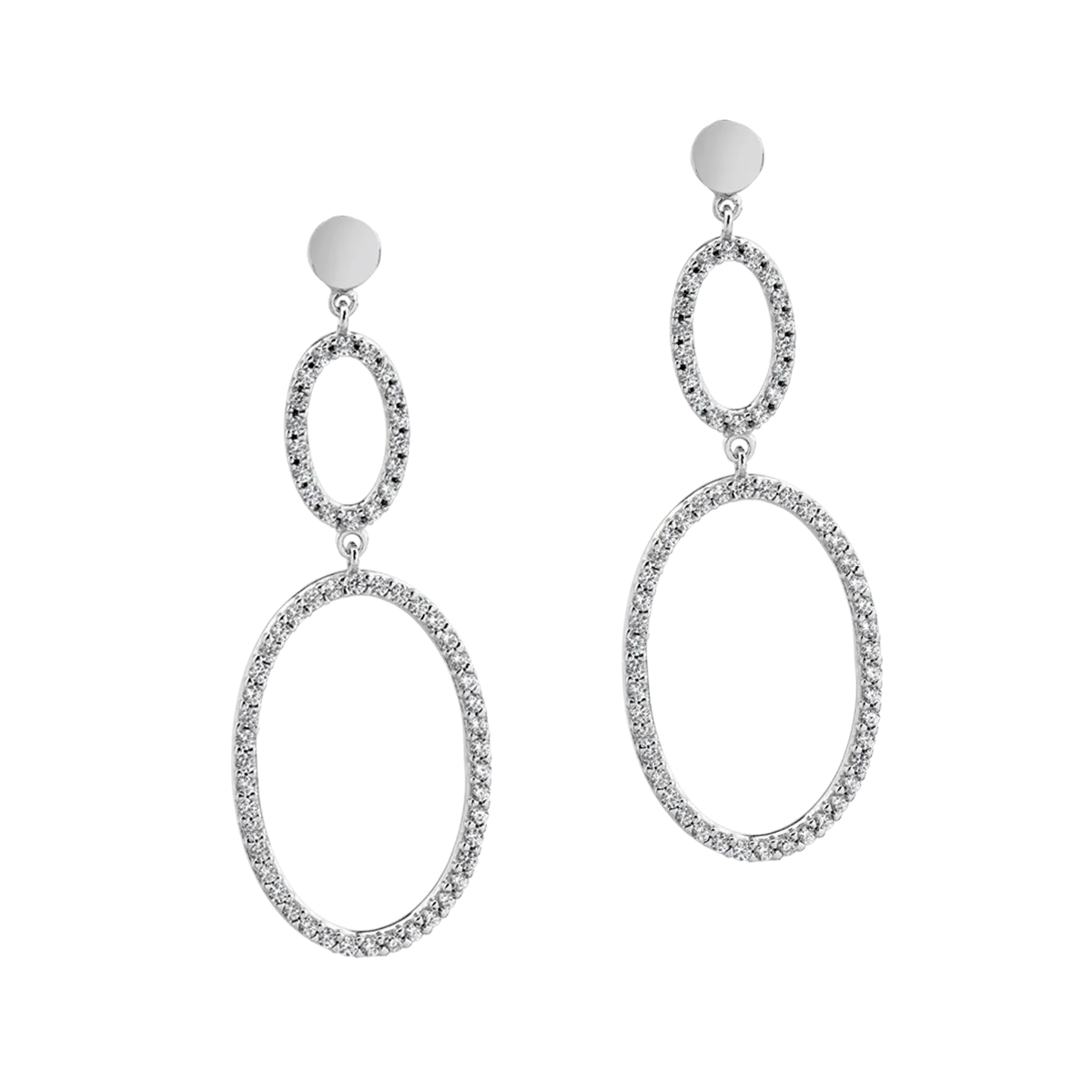 14K white gold earrings