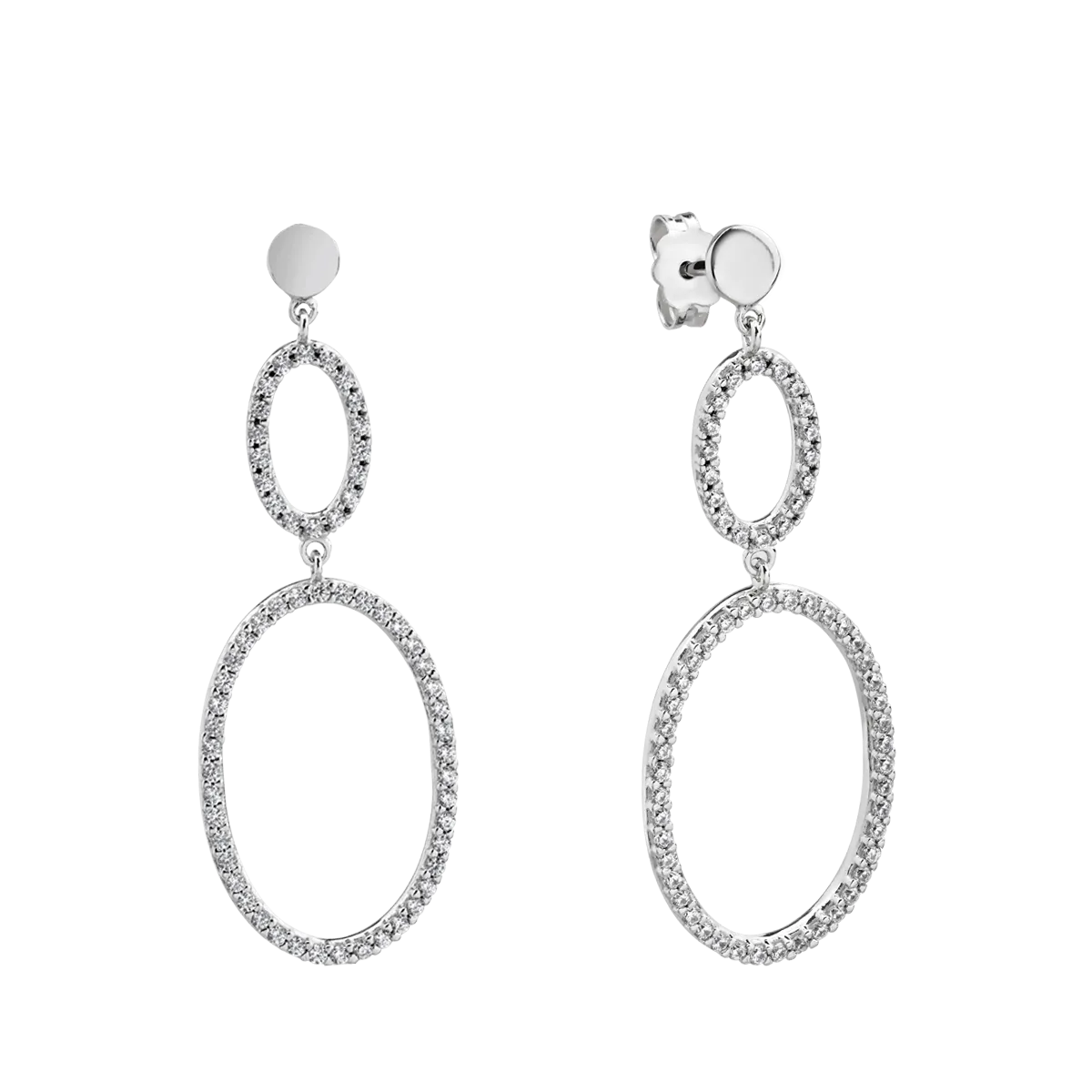 14K white gold earrings