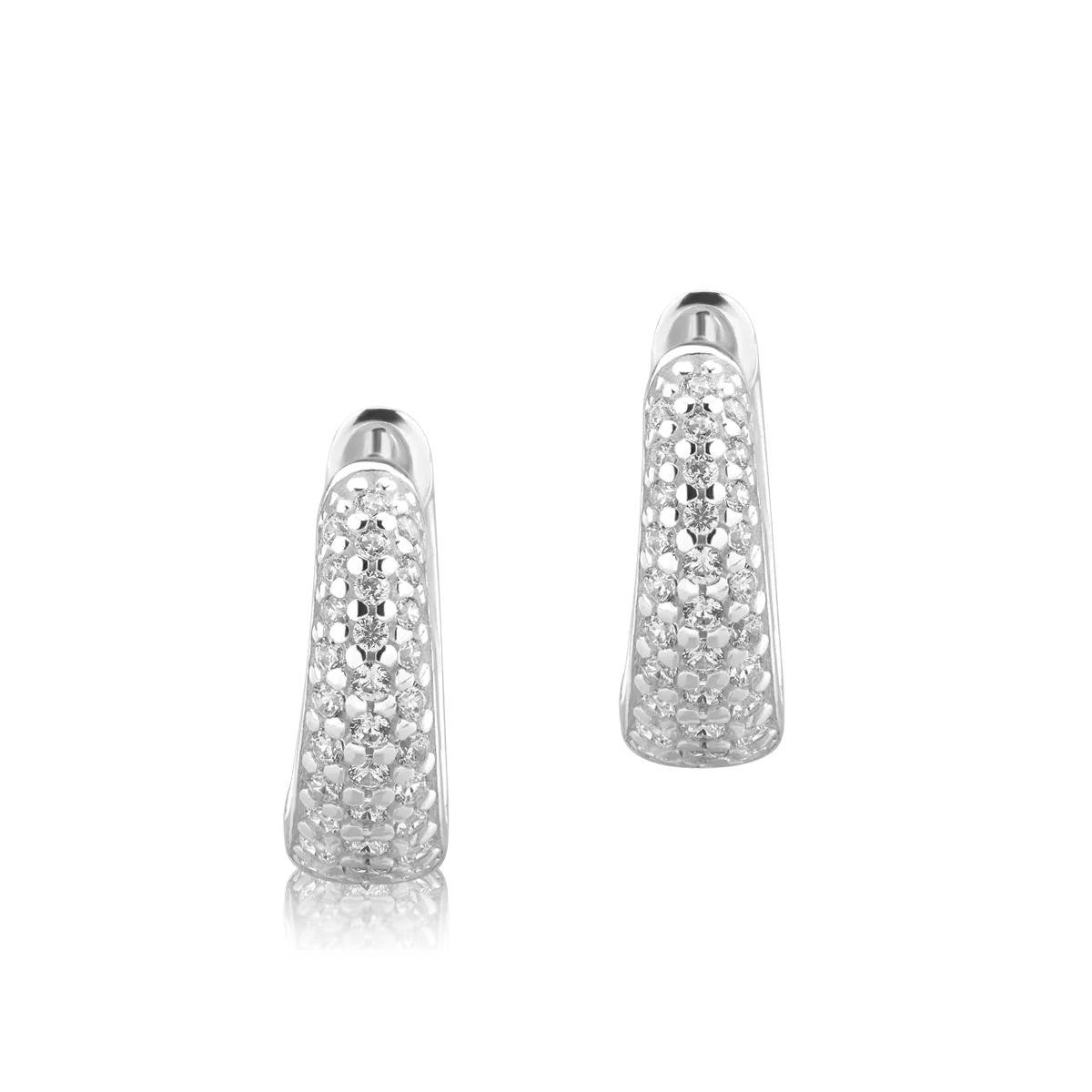 14K white gold earrings