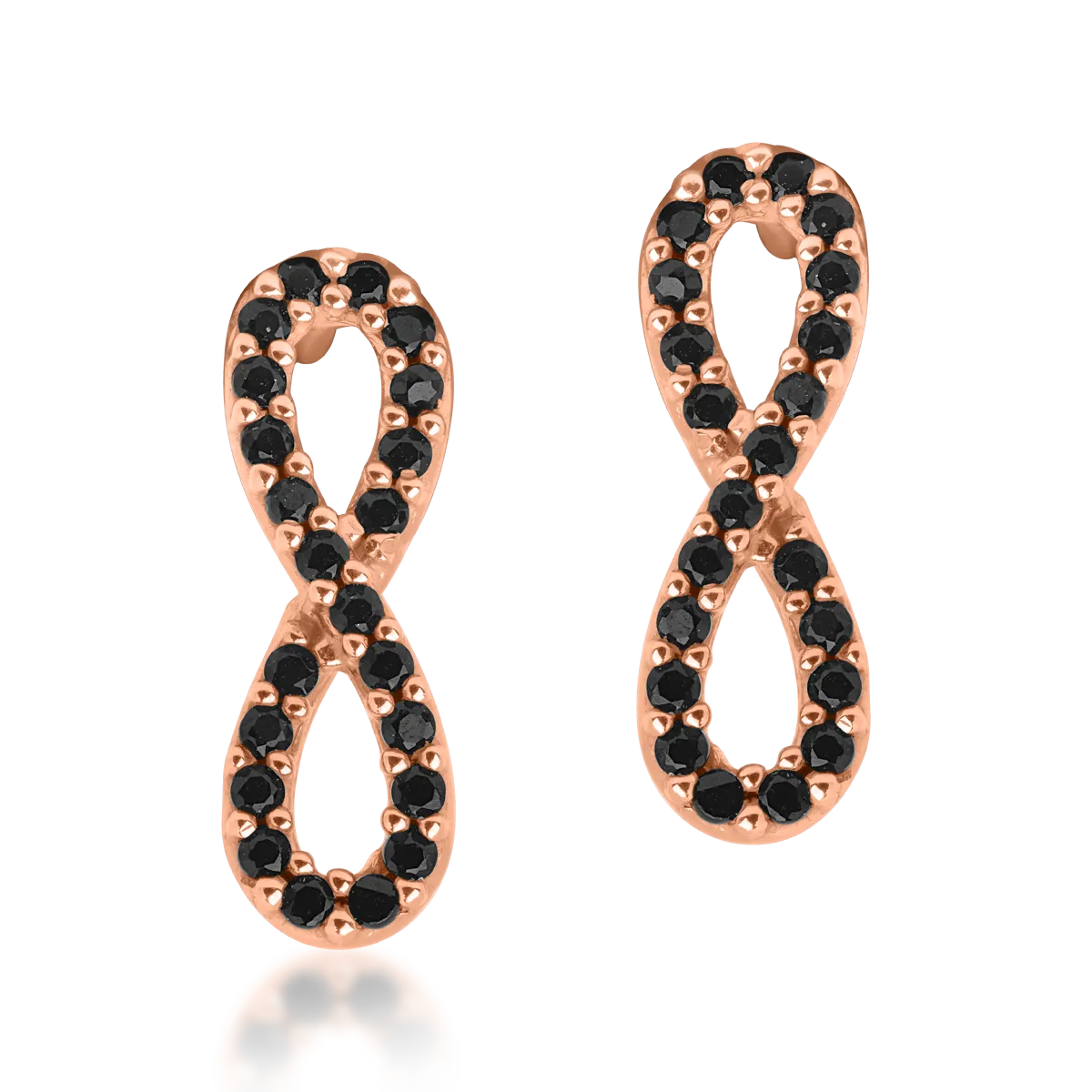 14K pink infinite gold earrings