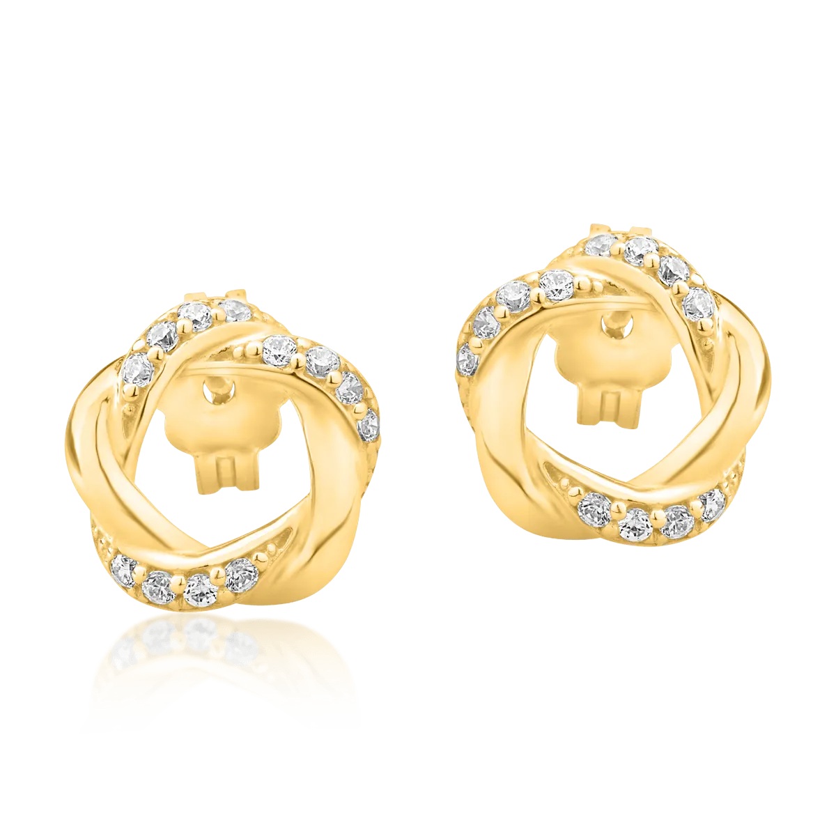 14K yellow gold earrings-2063