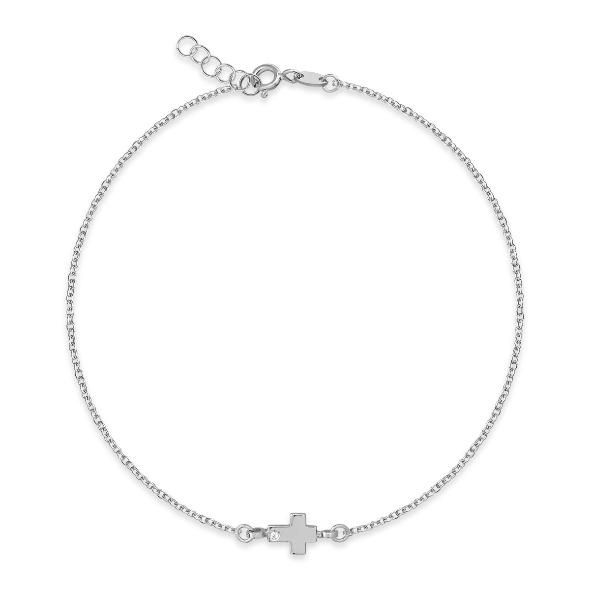 White gold bracelet with zirconia-109285