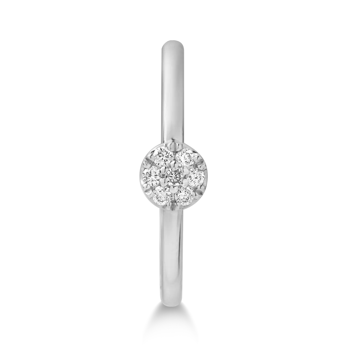 18K fehérarany eljegyzési gyűrű 0.1 karátos gyémántokkal