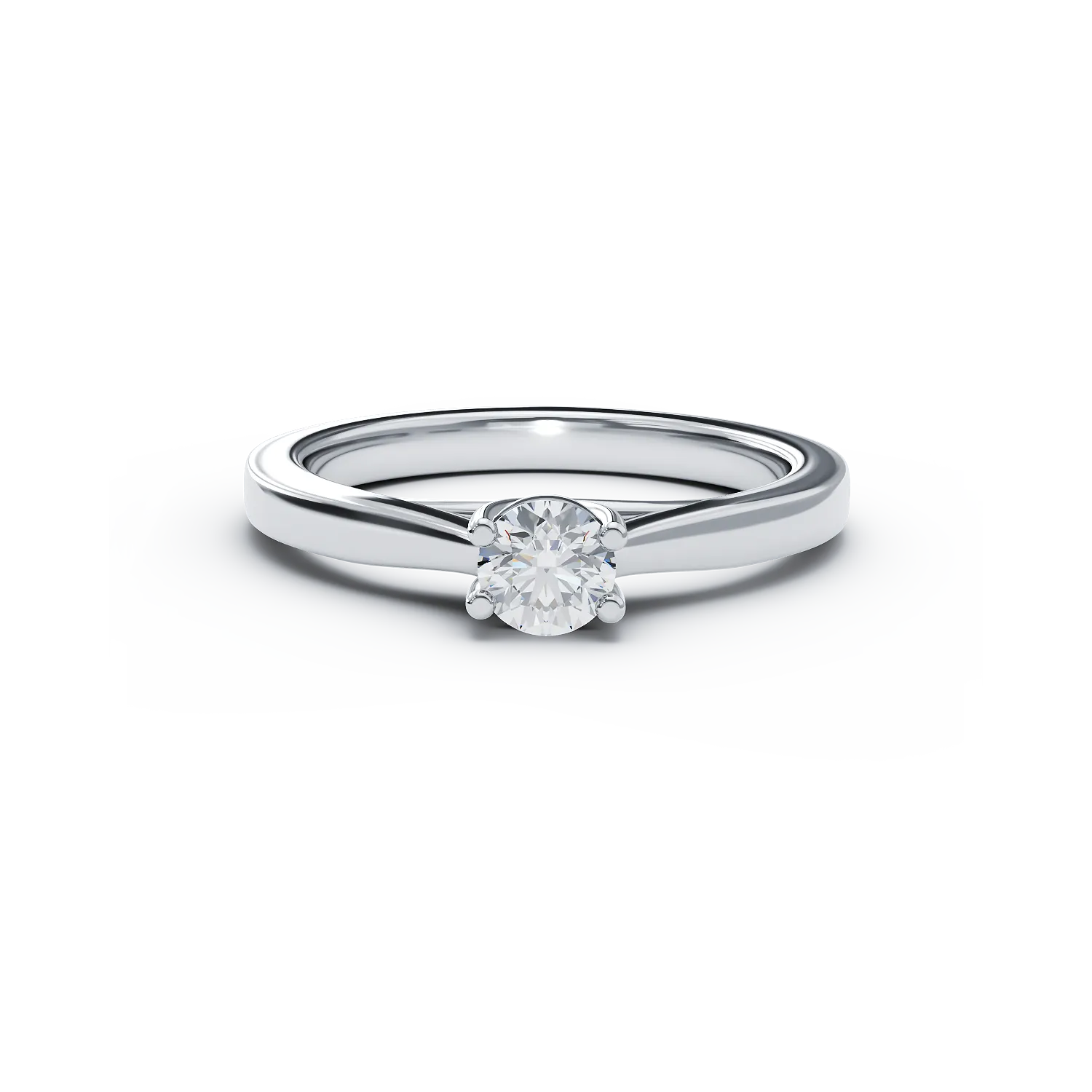 Eljegyzési gyűrű 18K-os fehér aranyból 0,25ct gyémánttal. Gramm: 3,35