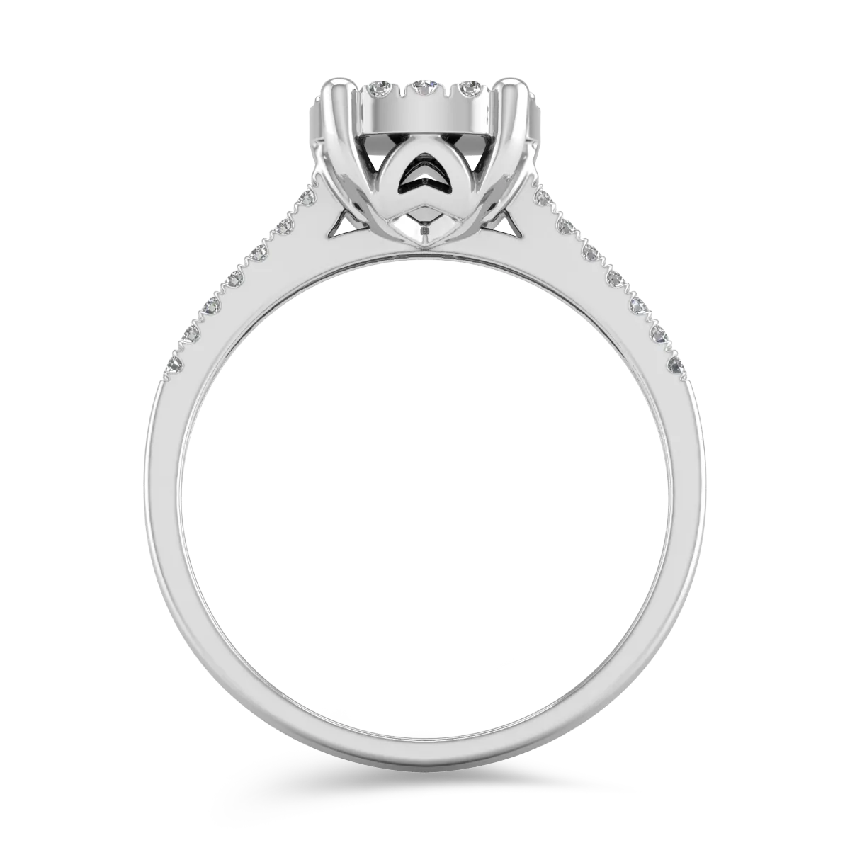 Годежен пръстен от бяло злато 14K с диаманти 0.44ct