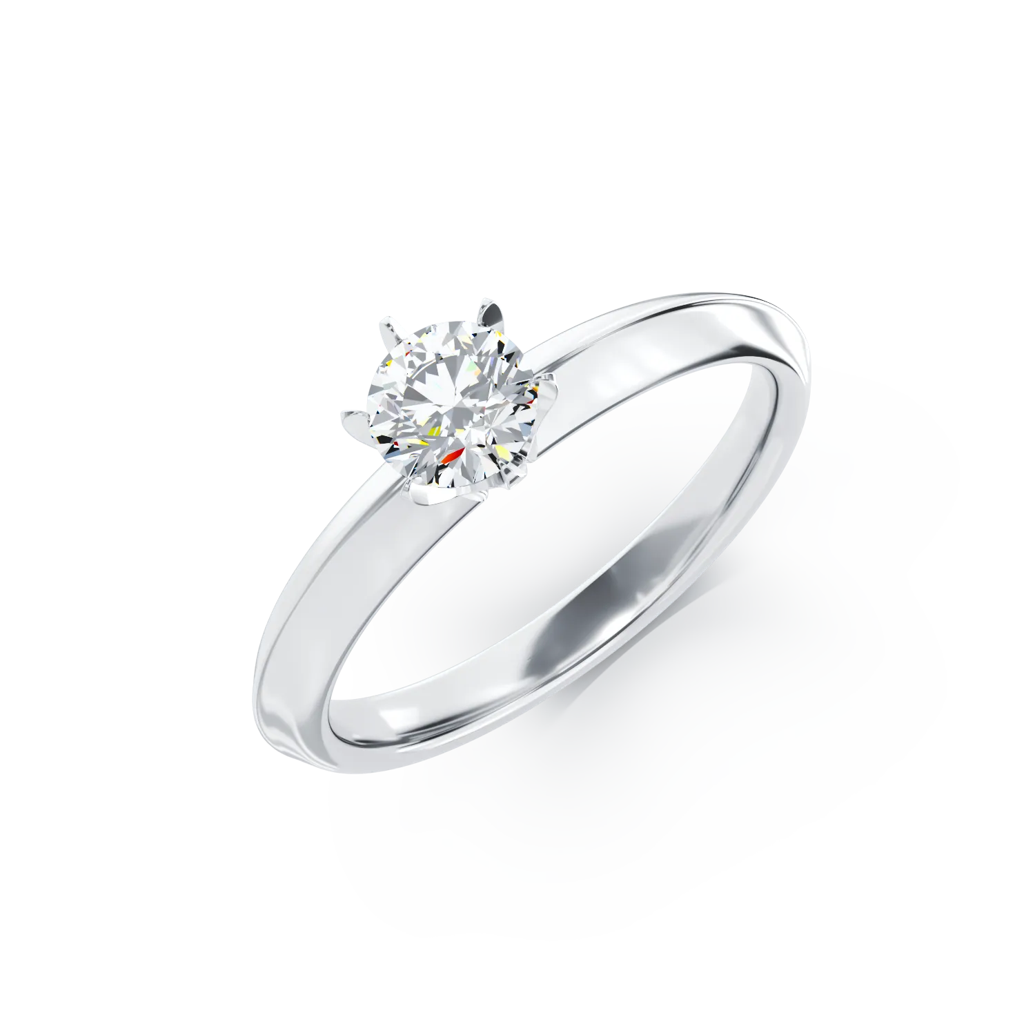 18K white gold engagement ring with 0.4ct diamond