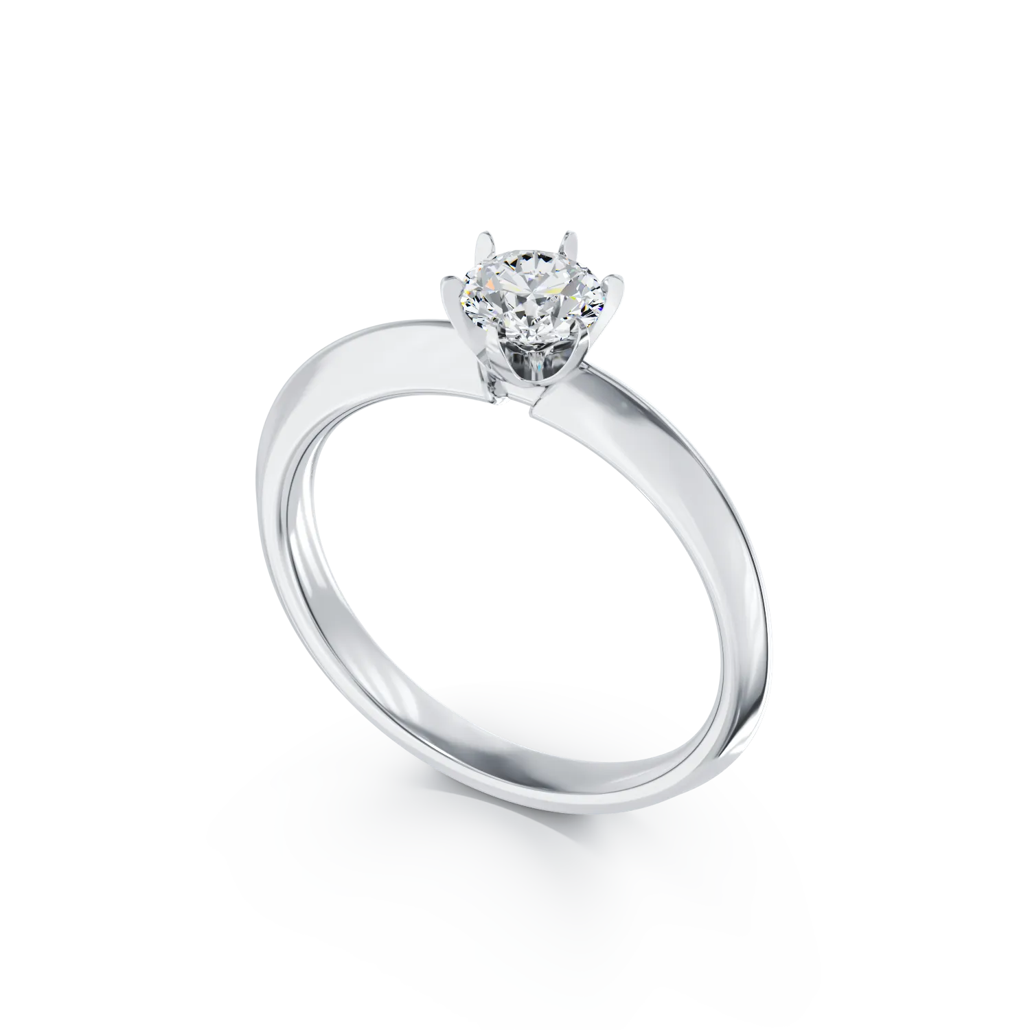 18K white gold engagement ring with 0.4ct diamond