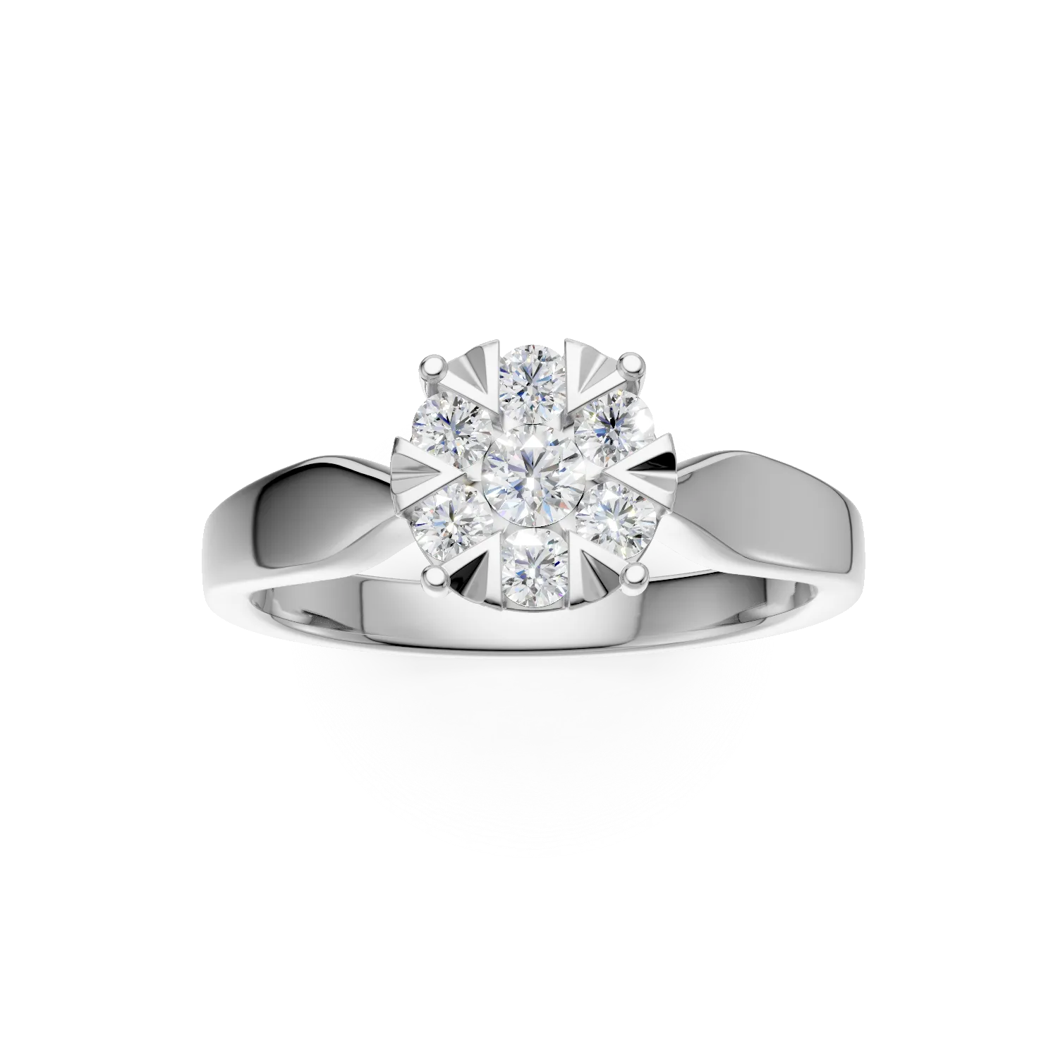 18K white gold engagement ring with 0.34ct diamonds