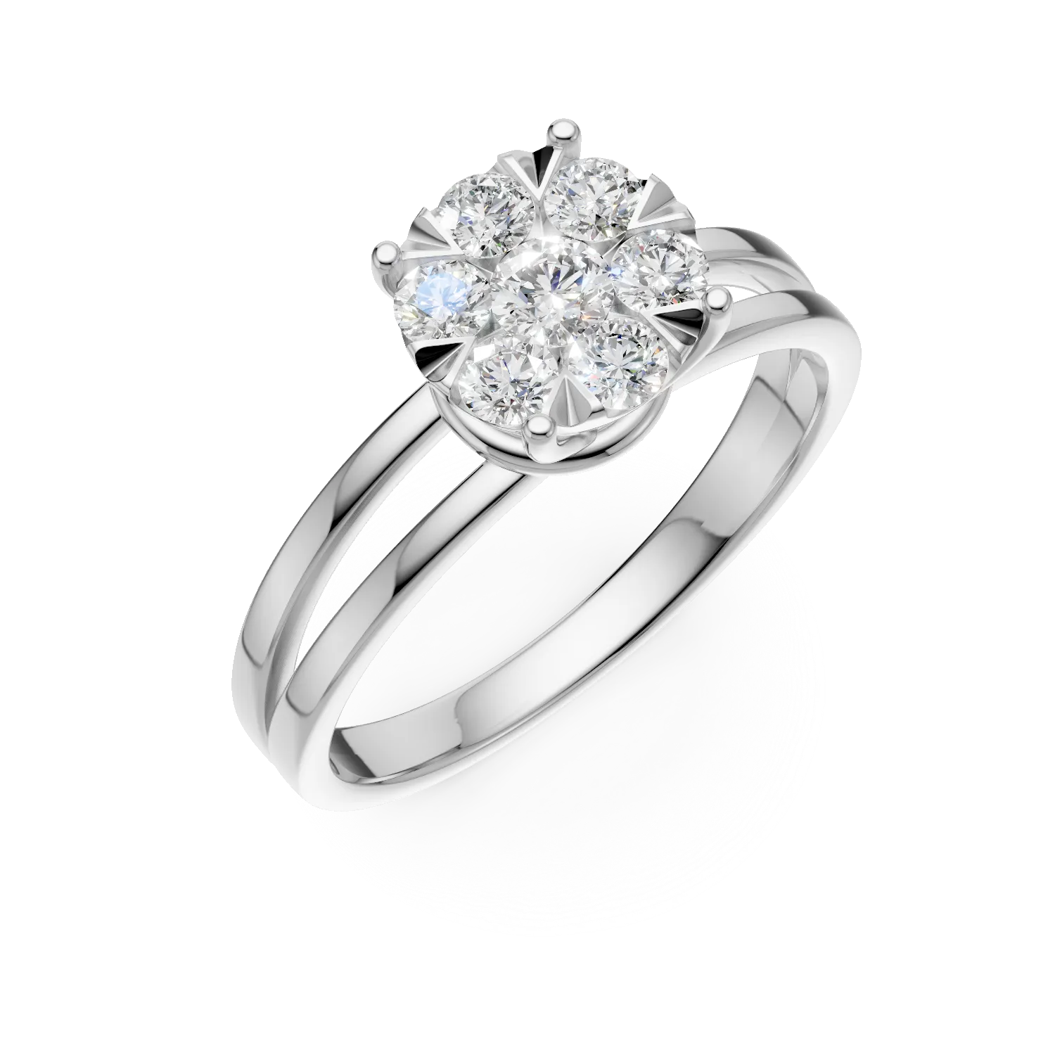 Годежен пръстен от бяло злато 18K с диамант 0.34ct-100996