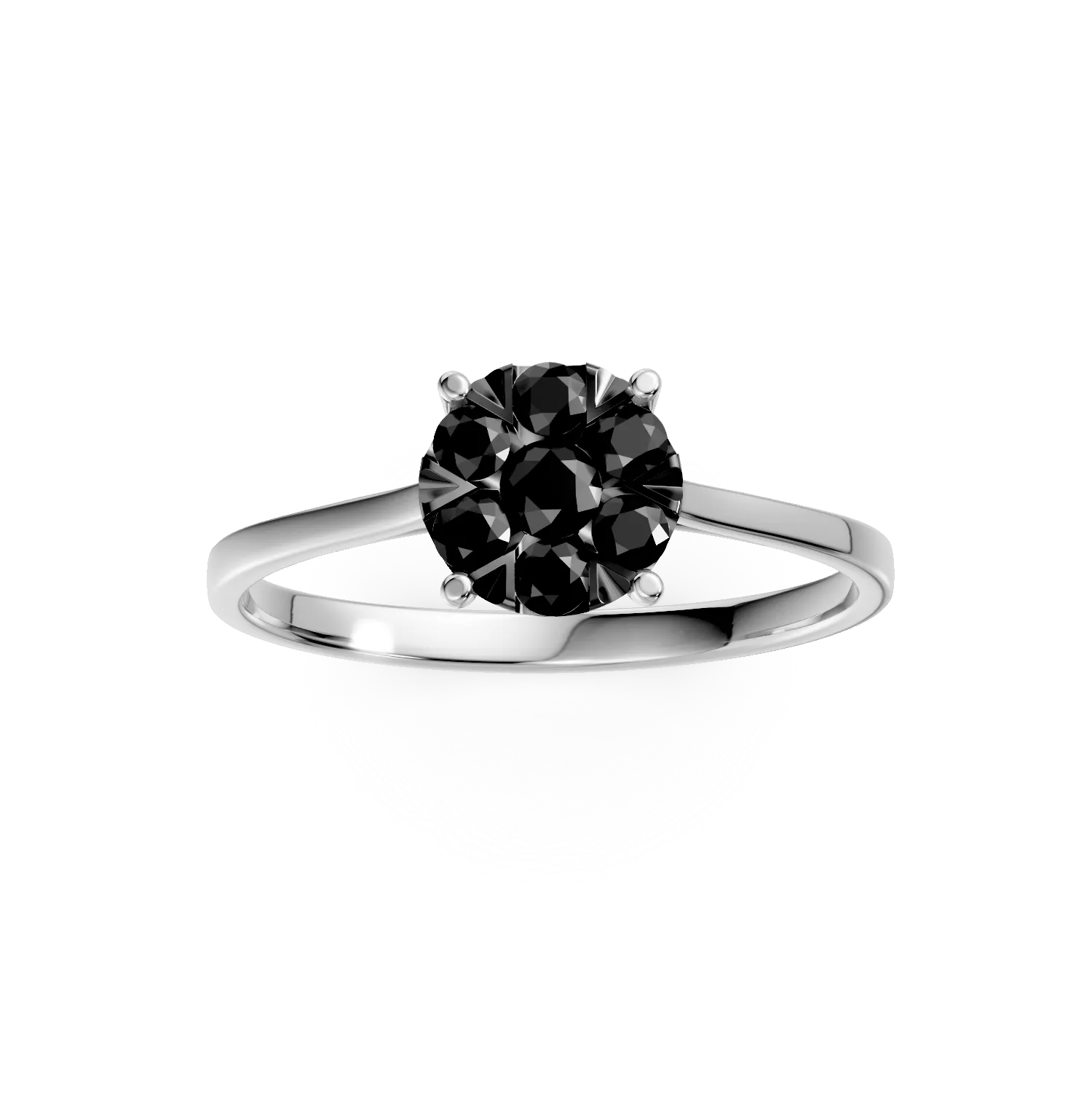 Inel de logodna din aur alb de 18K cu diamante de 0.34ct