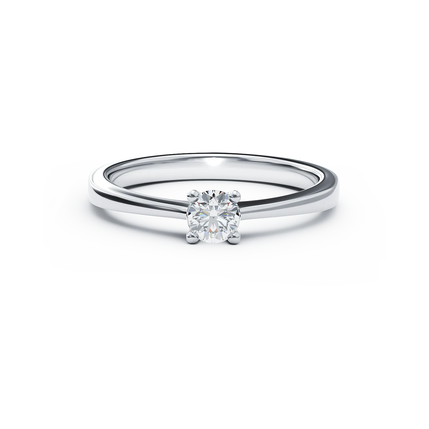 18K fehérarany eljegyzési gyűrű 0.25ct szoliter gyémánttal