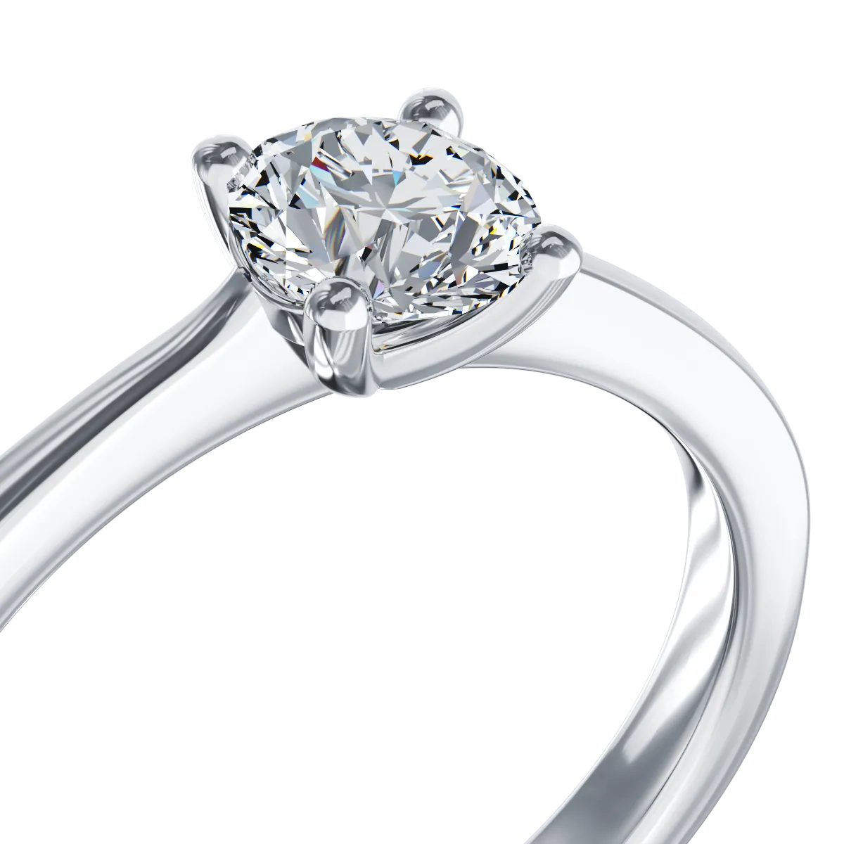 18K white gold engagement ring with 0.39ct diamond