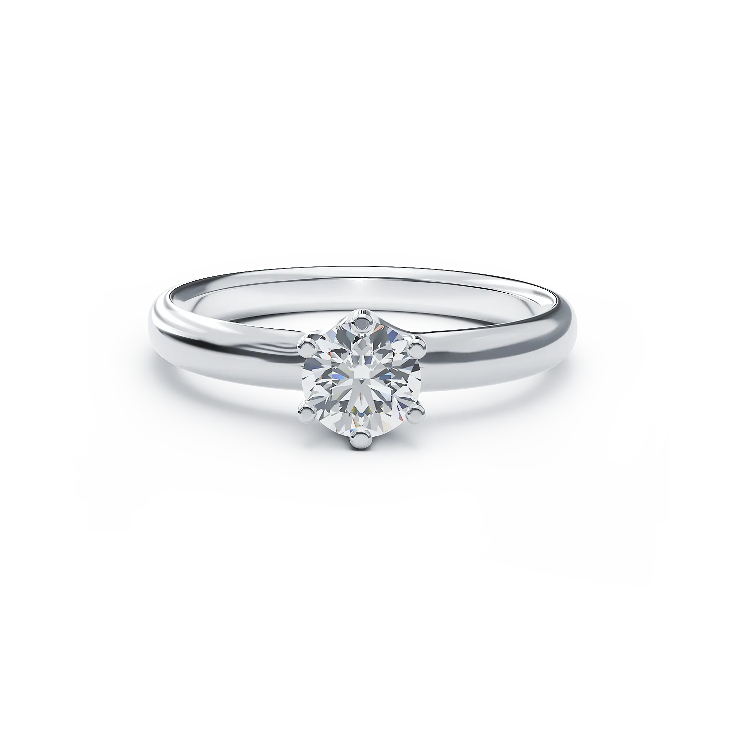18K fehérarany eljegyzési gyűrű 0.502ct szoliter gyémánttal