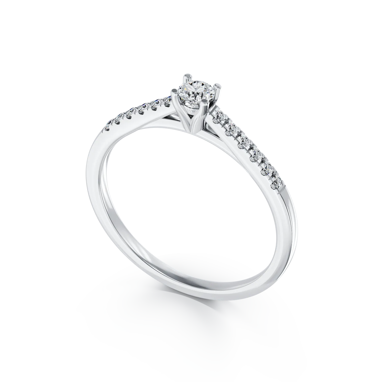 White gold engagement ring with 0.4ct diamonds