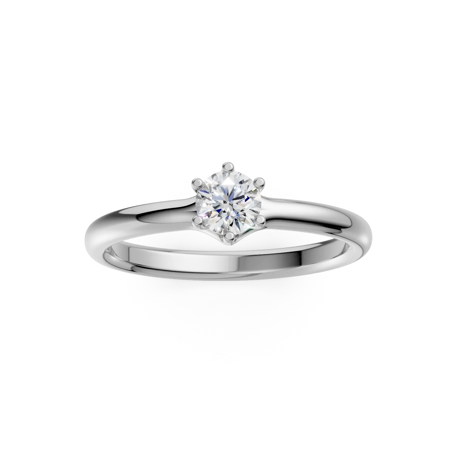 Годежен пръстен от бяло злато 18K с диамант 0.3ct