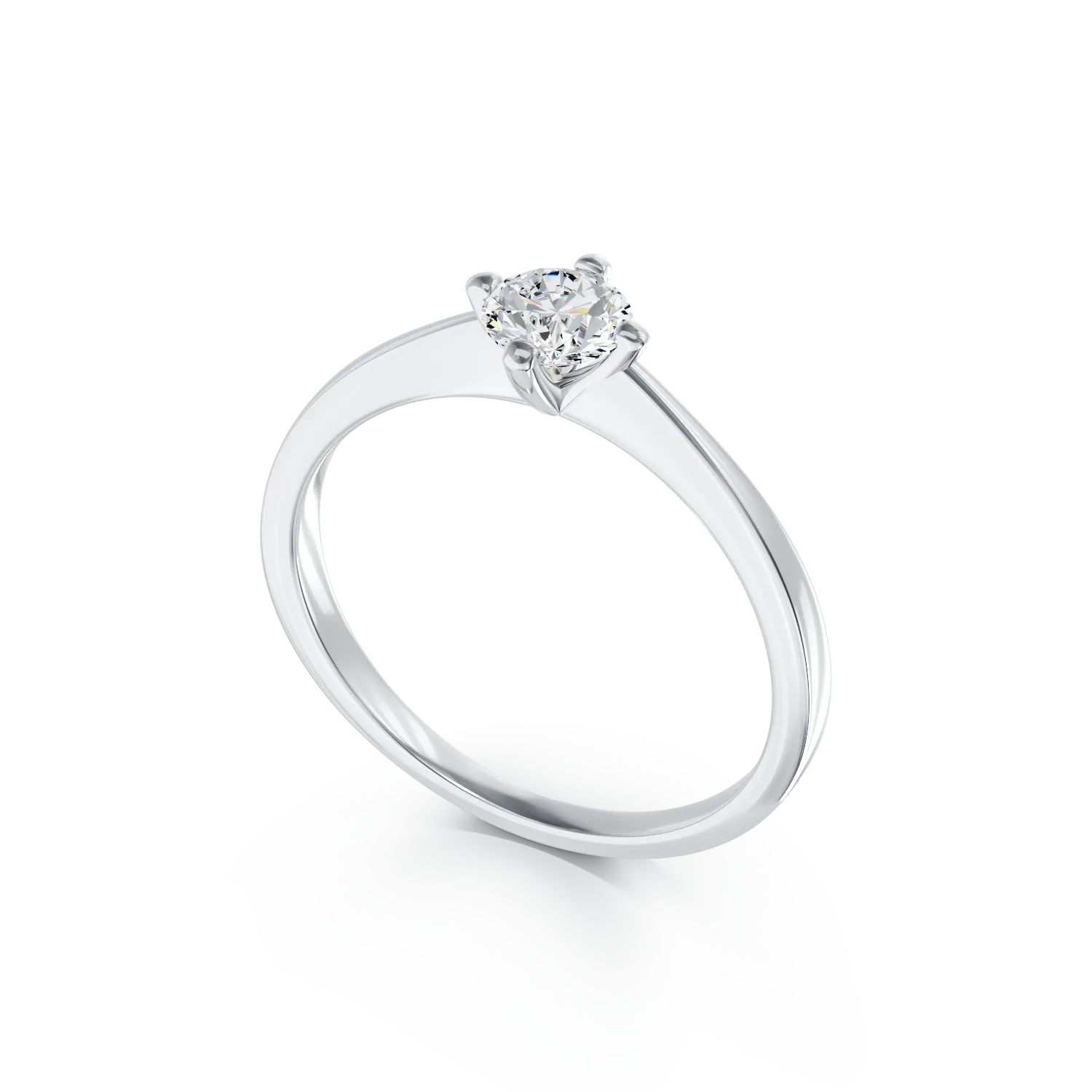 18K white gold engagement ring with a 0.4ct solitaire diamond