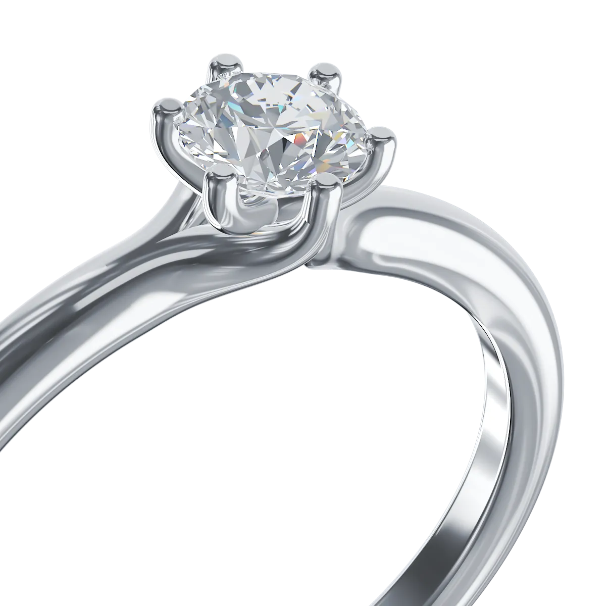 18K white gold engagement ring with 0.31ct diamond