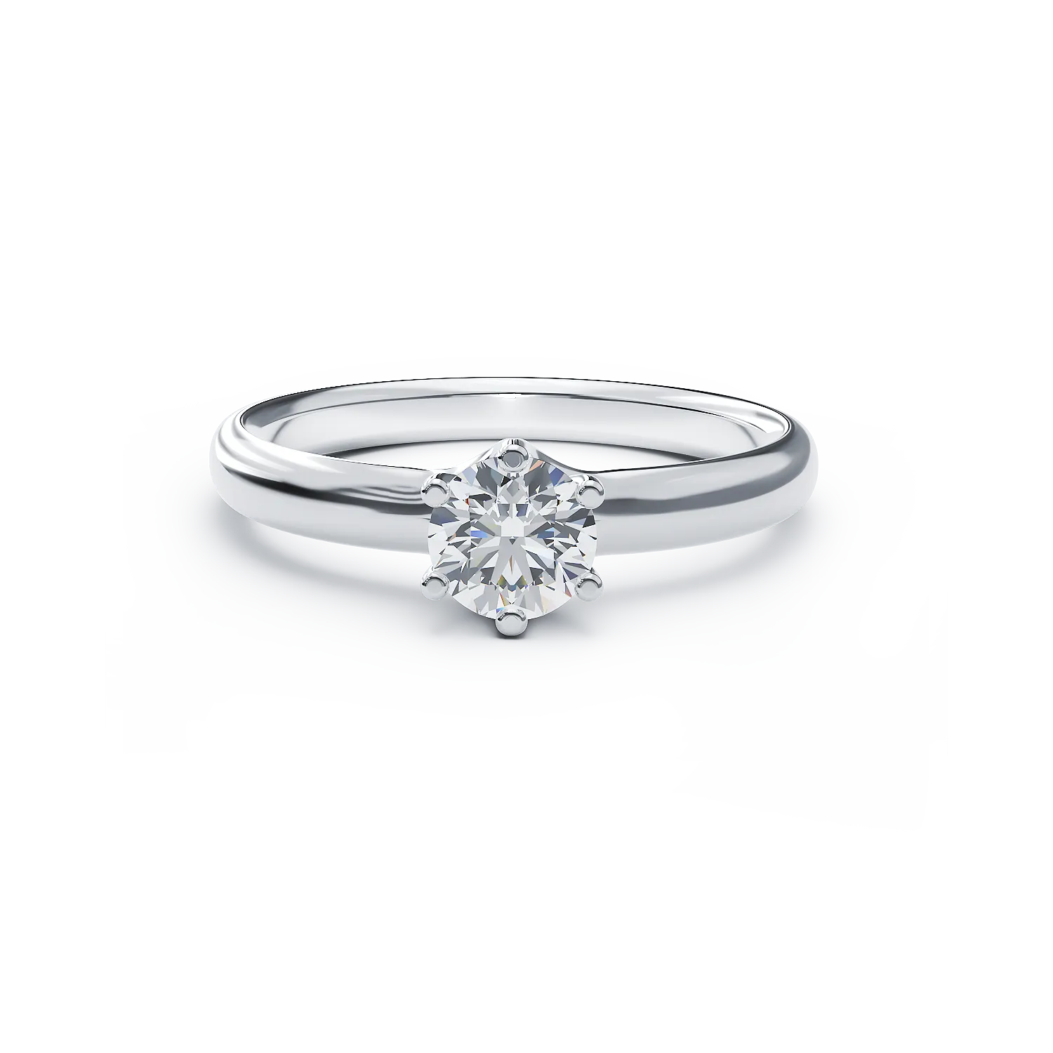 18k white gold engagement ring with a 0.5ct diamond