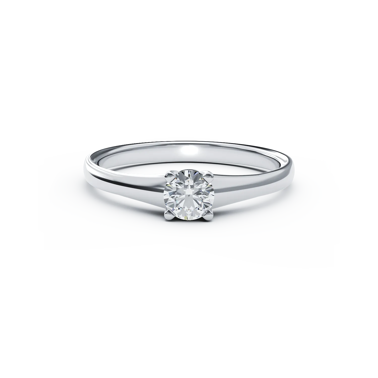 18K white gold engagement ring with a 0.4ct solitaire diamond