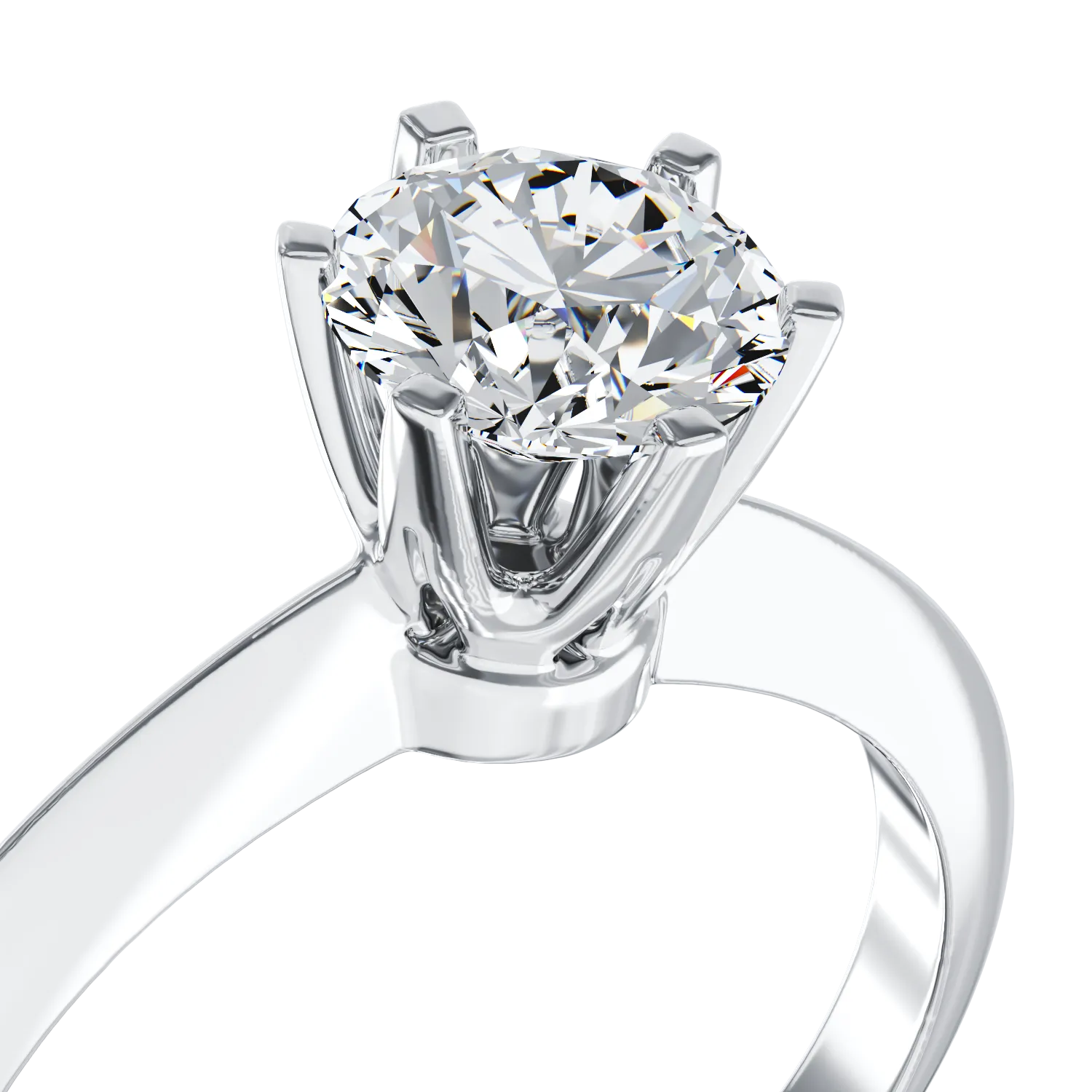 18K fehér arany eljegyzési gyűrű 1.09ct gyémánttal