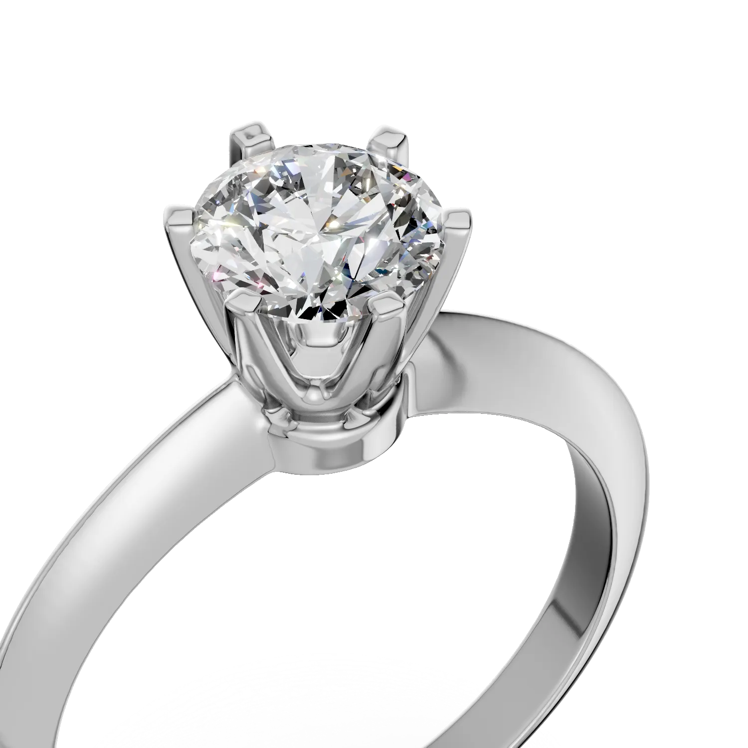 Годежен пръстен от 18K бяло злато с диамант 1.09ct