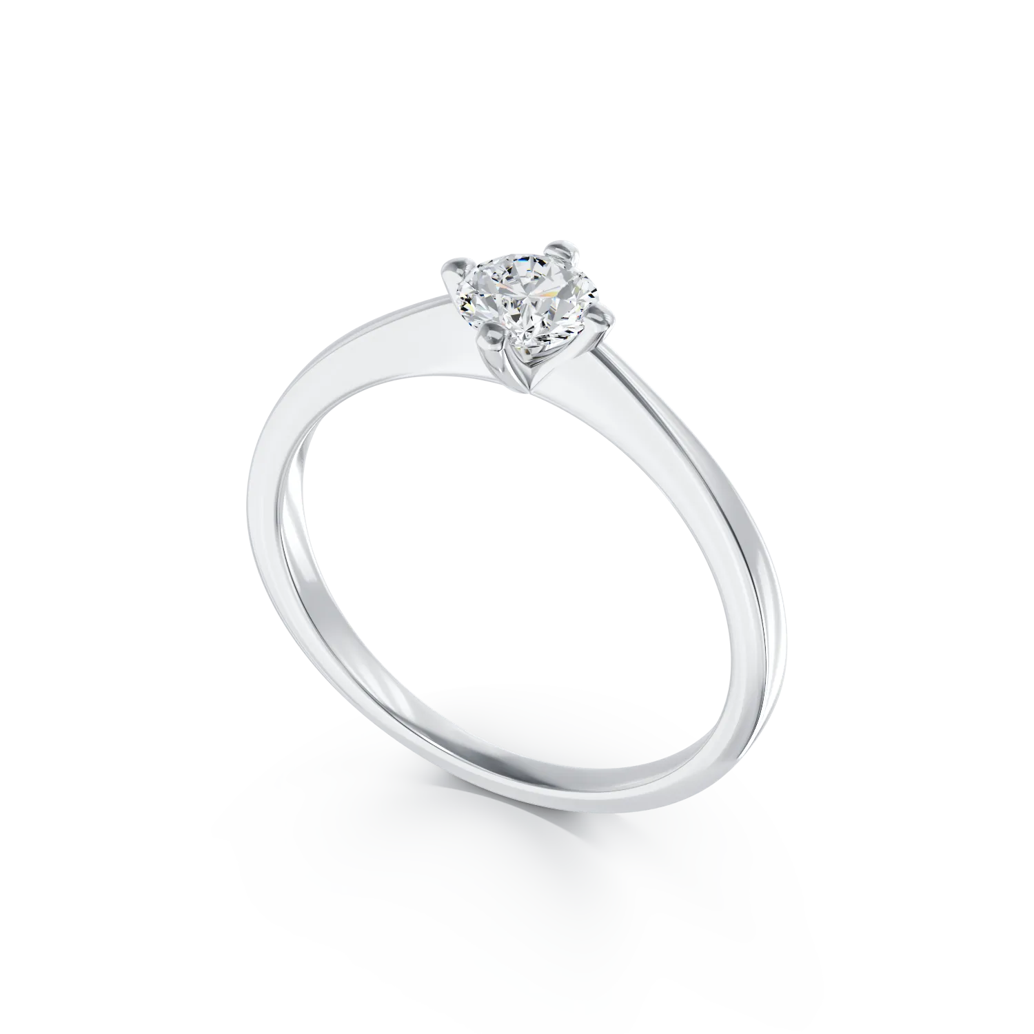 18K fehérarany eljegyzési gyűrű 0.41ct szoliter gyémánttal