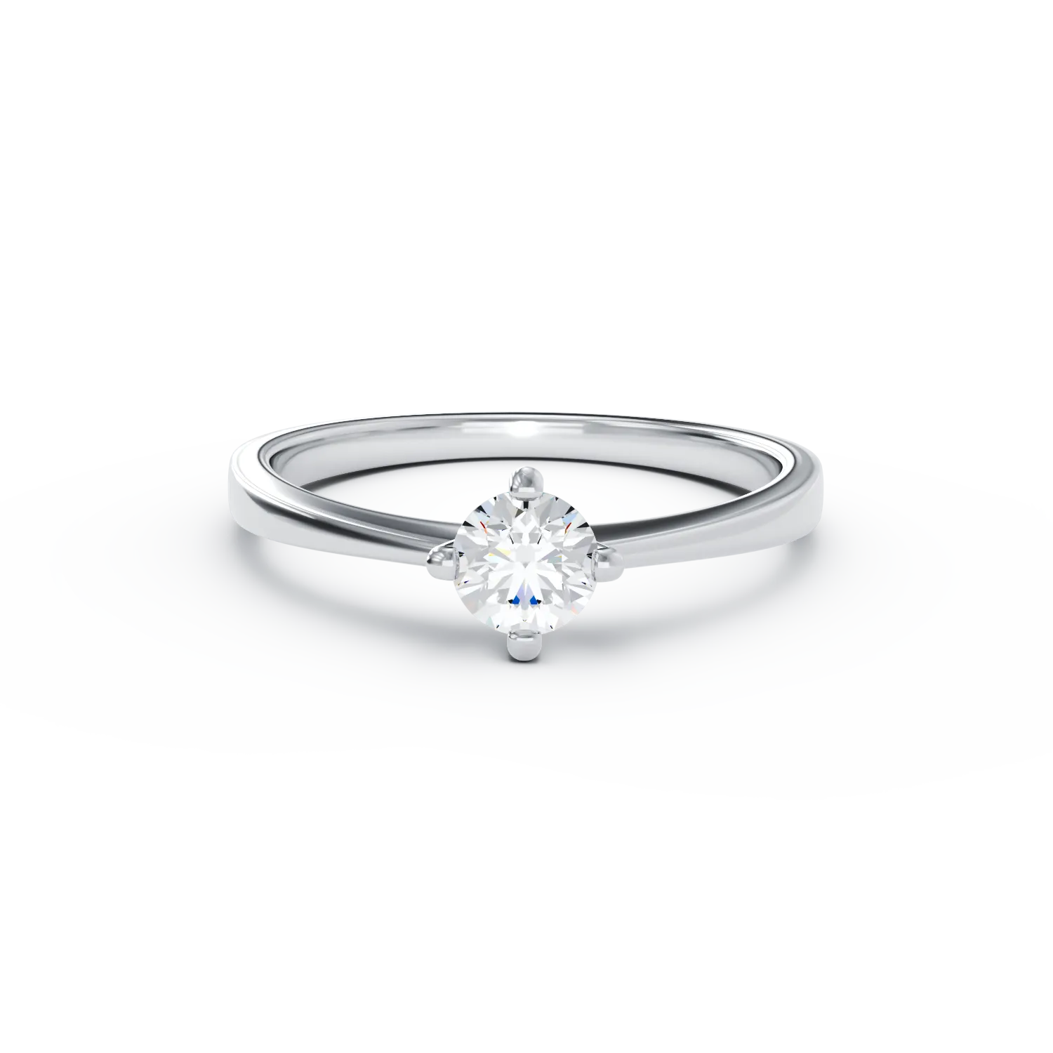18K fehérarany eljegyzési gyűrű 0.41ct szoliter gyémánttal