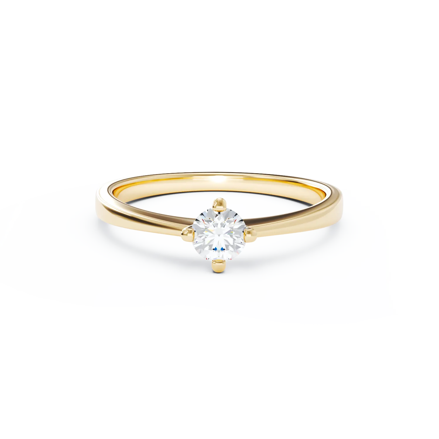 Годежен пръстен от 18K жълто злато с диамант 0.305ct