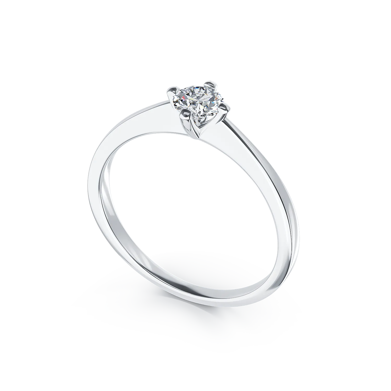 18K fehérarany eljegyzési gyűrű 0.25 karátos gyémánttal