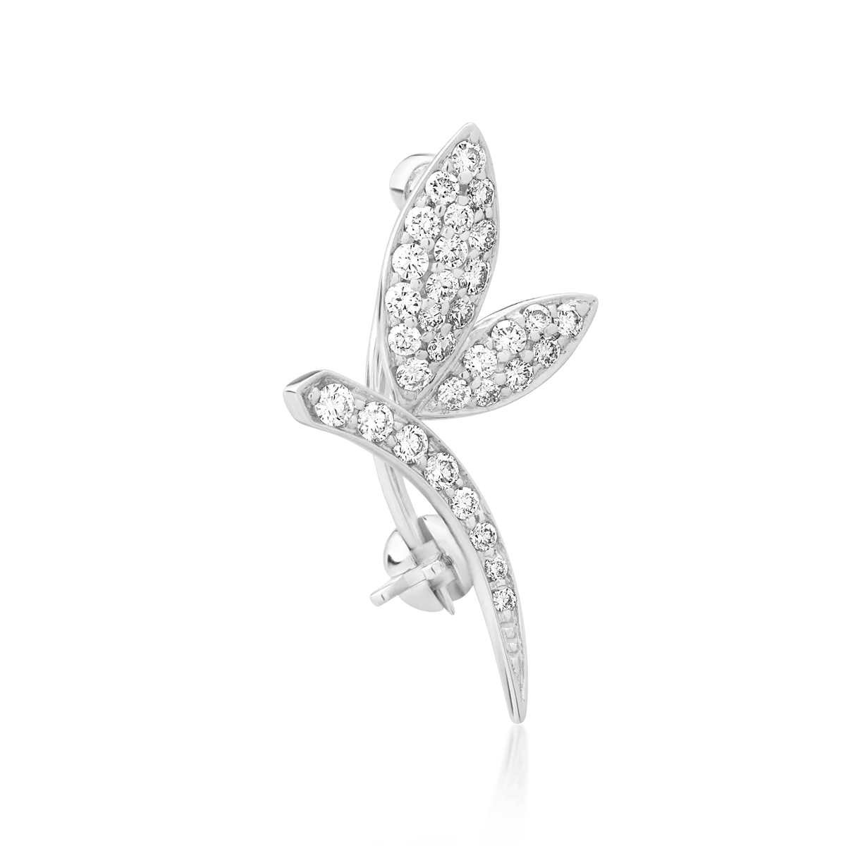 Brosa din aur alb cu diamante de 0.26ct