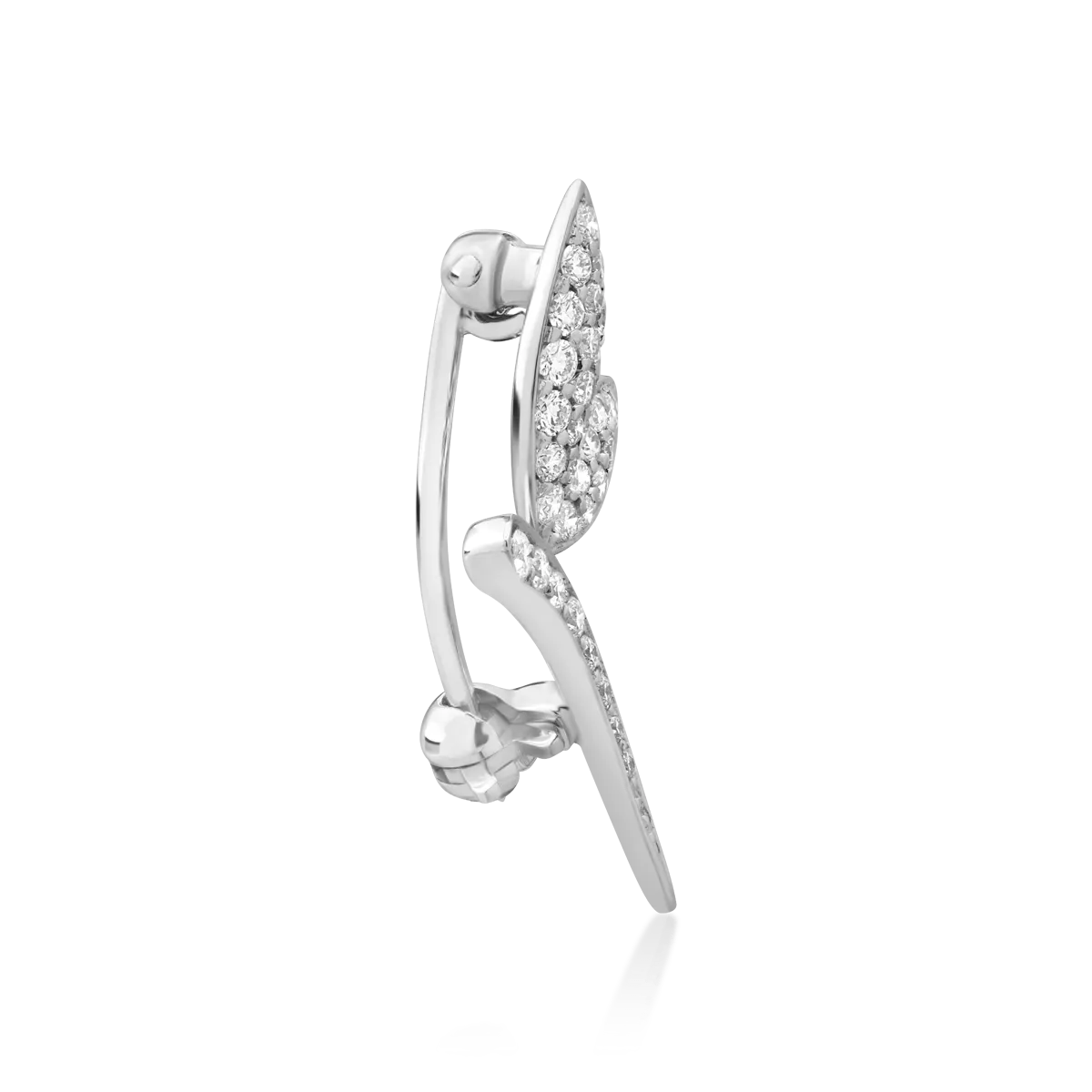 18K white gold brooch with 0.26ct diamonds