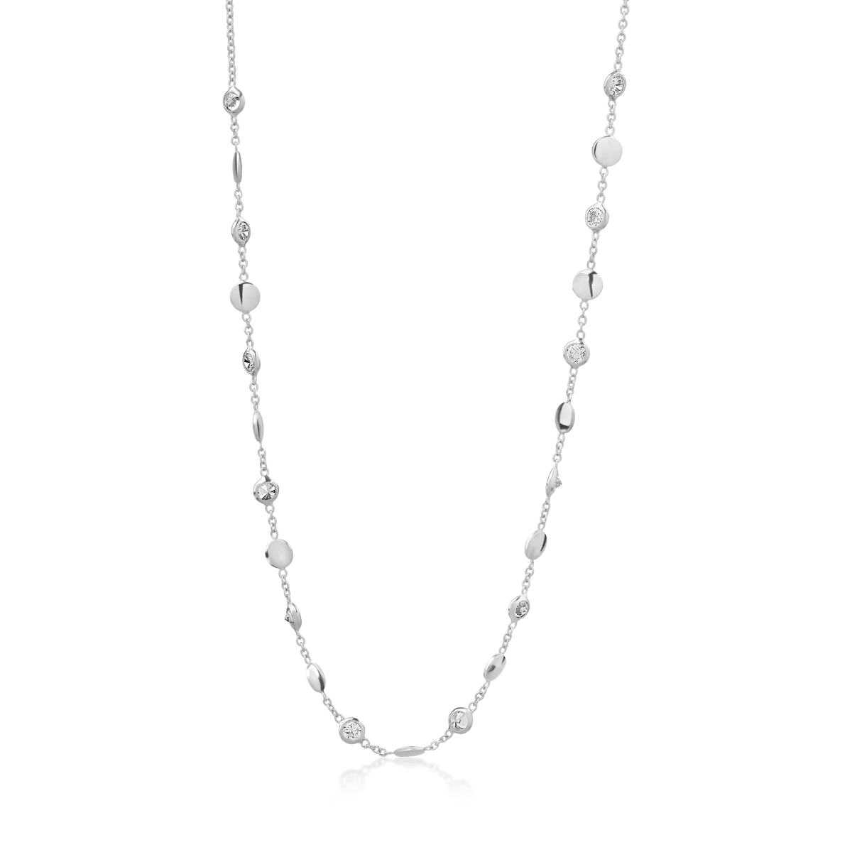 Colier din aur alb de 14K-103675