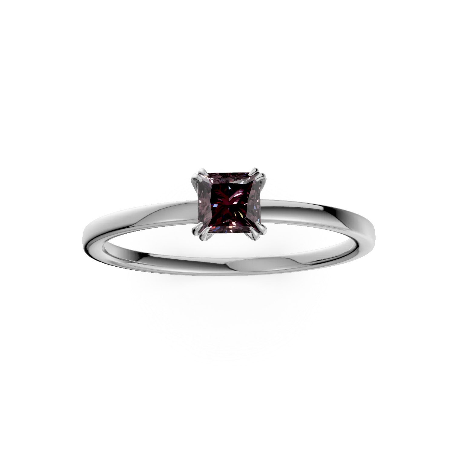 Inel de logodna din aur alb de 18K cu turmalina de 0.4ct