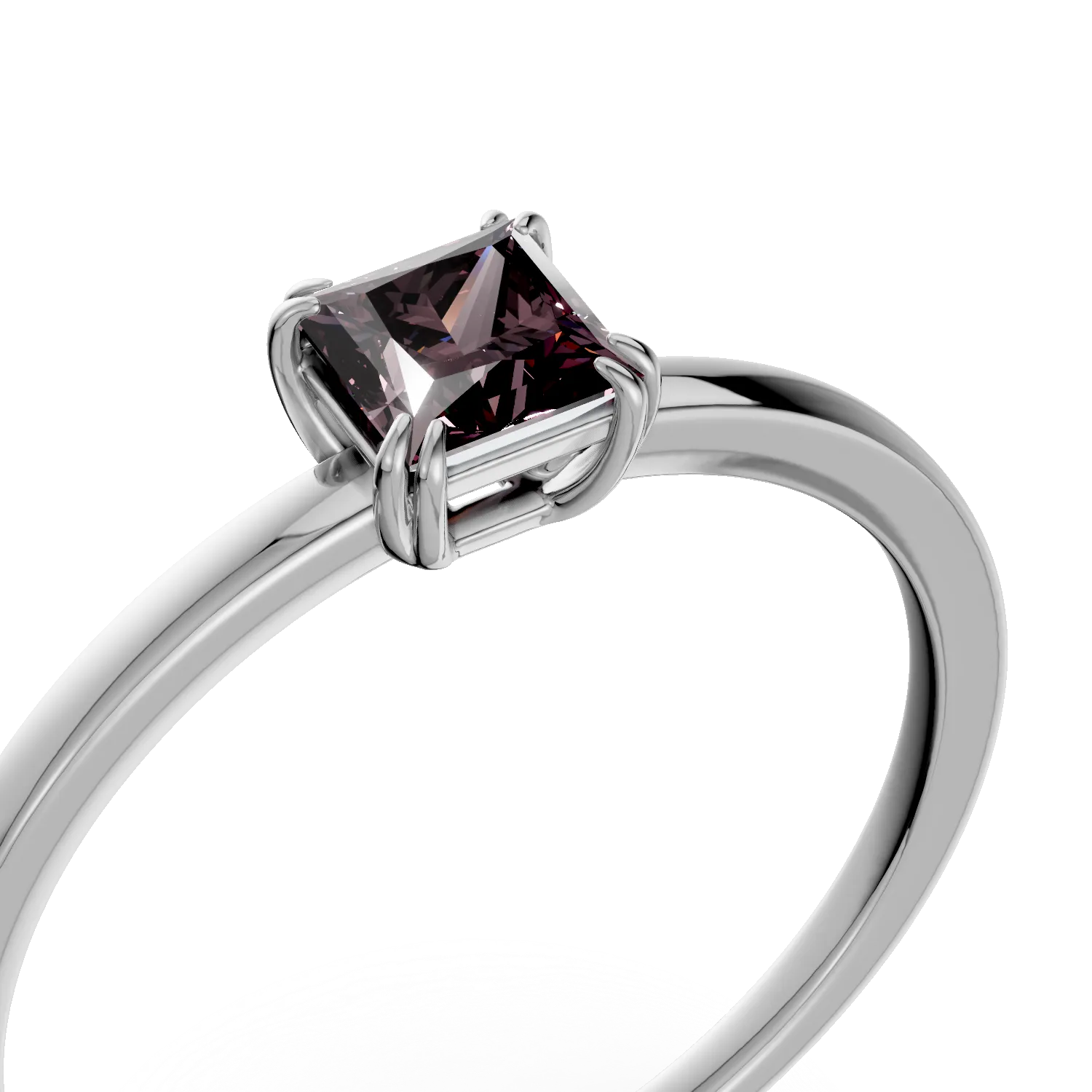 Inel de logodna din aur alb de 18K cu turmalina de 0.4ct