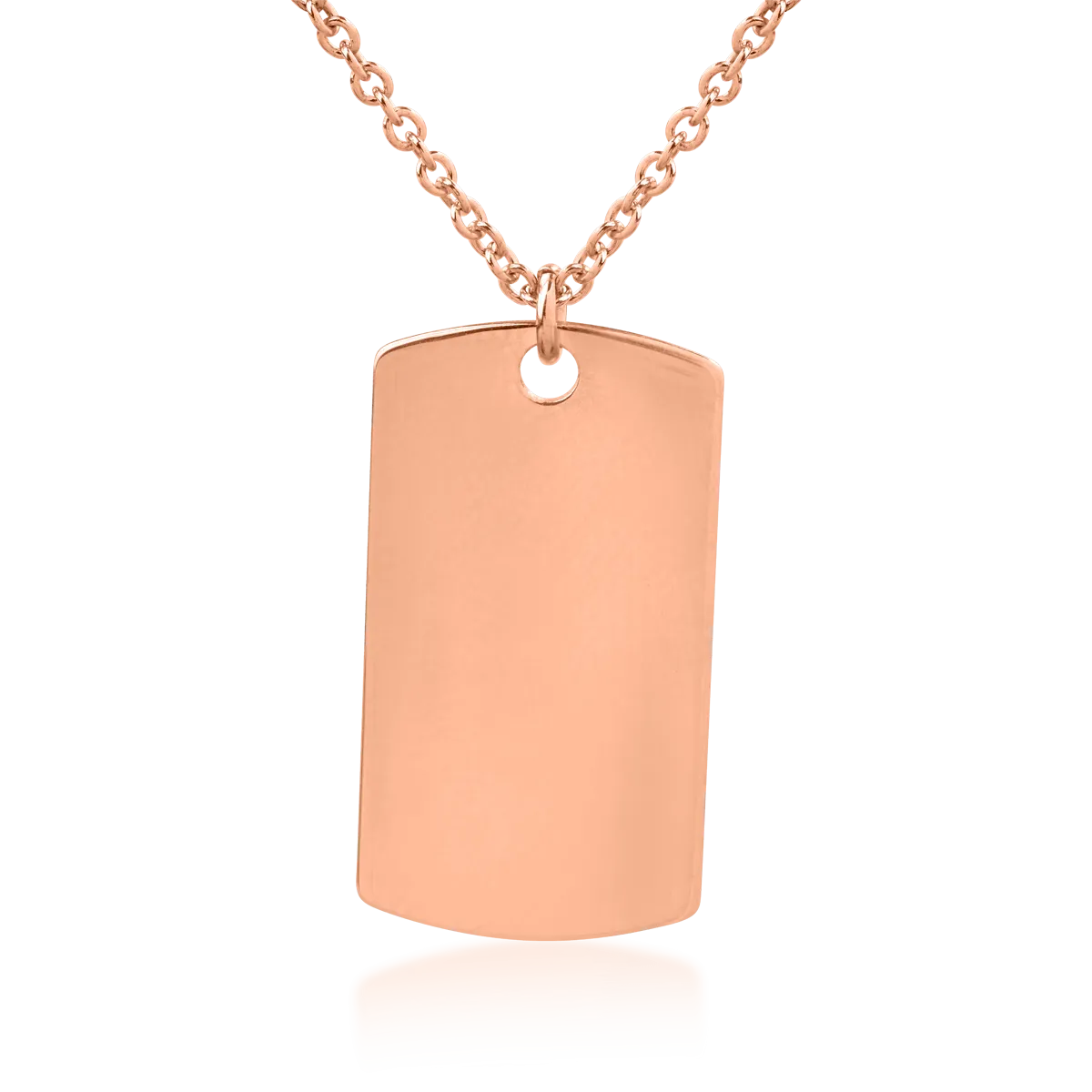 14K rose gold men pendant necklace