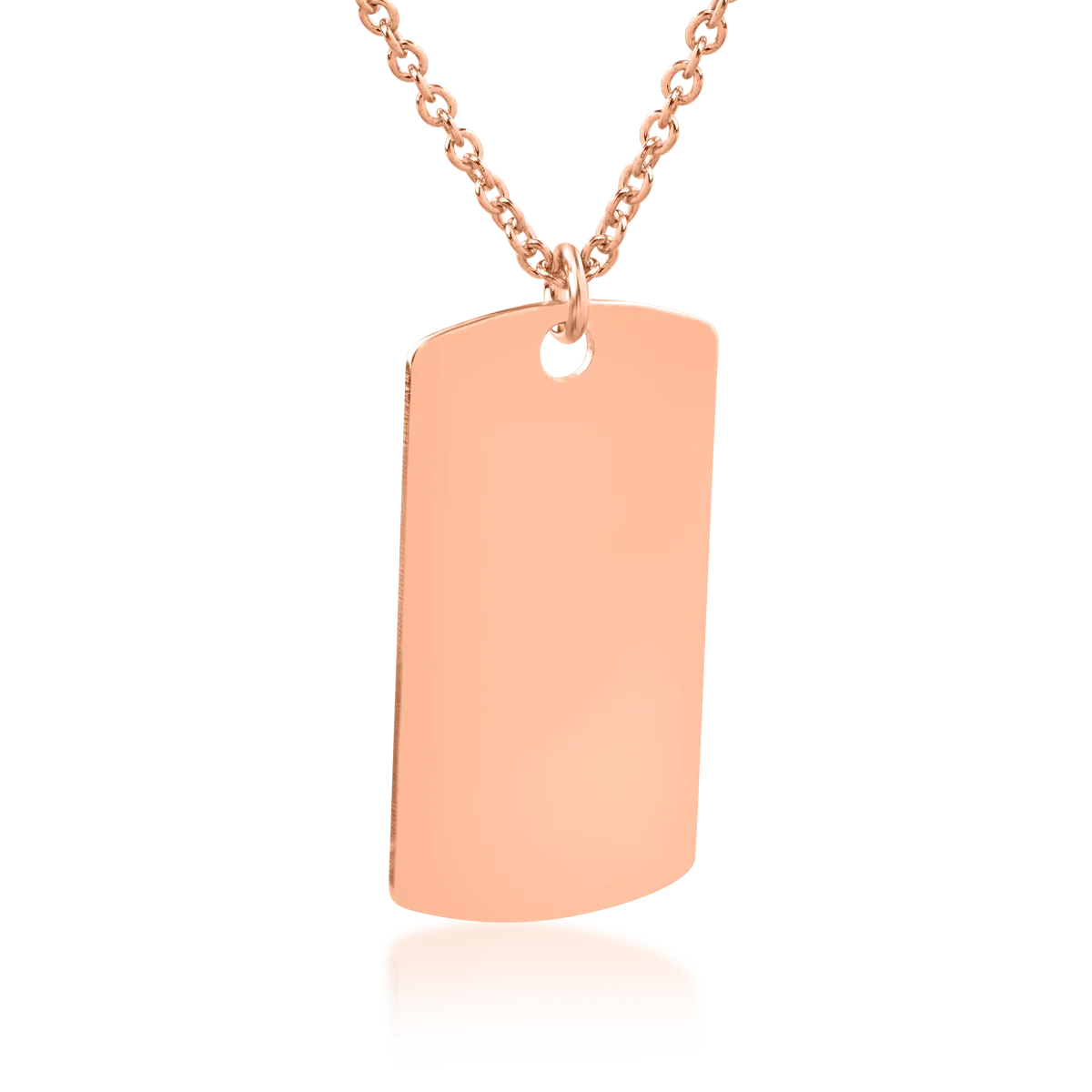 14K rose gold pendant men's pendant necklace