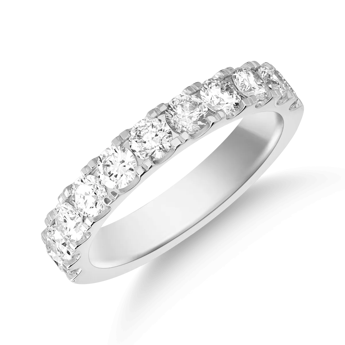 18 k fehér arany gyűrű gyémántokkal 0.99ct