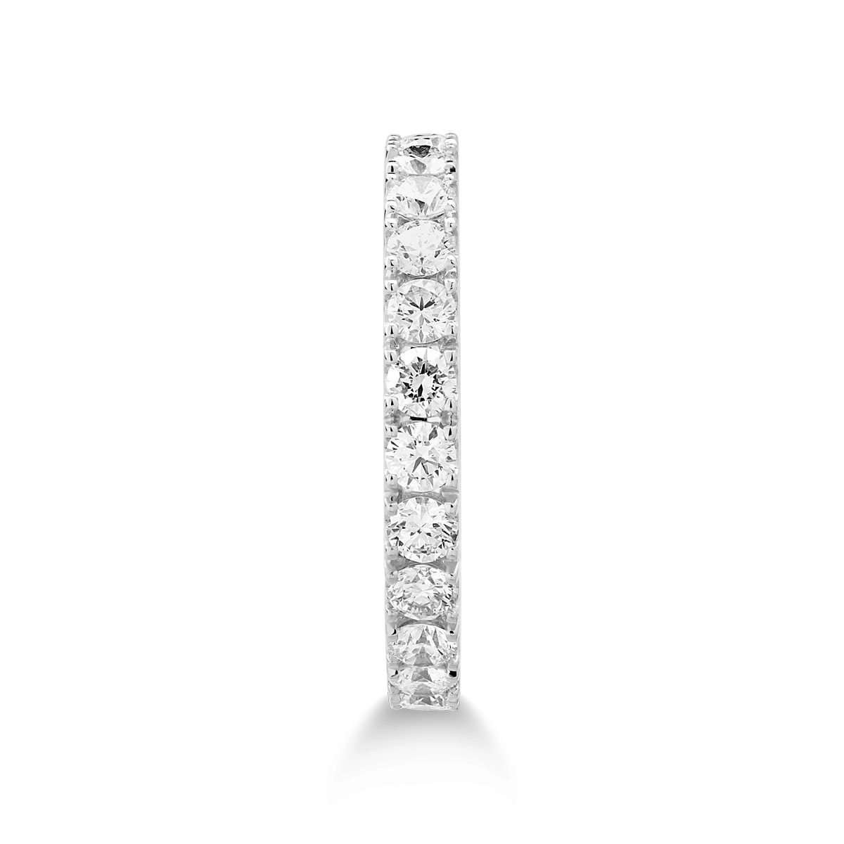 Inel infinity din aur alb de 18K cu diamante de 1.22ct