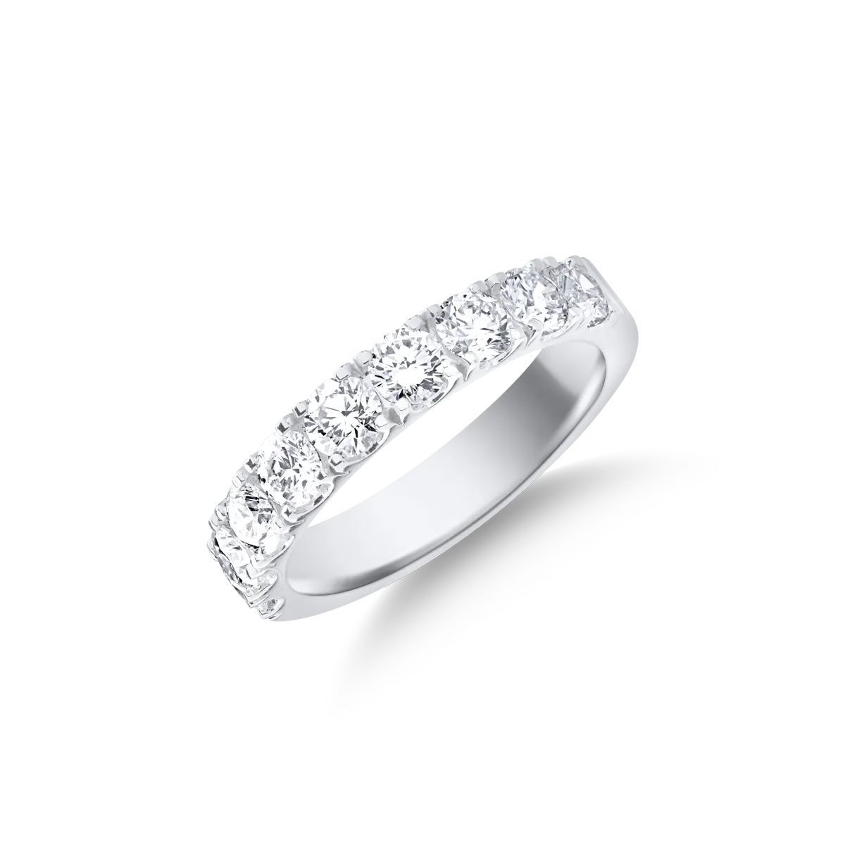 Inel din aur alb de 18K cu diamante de 1.3ct