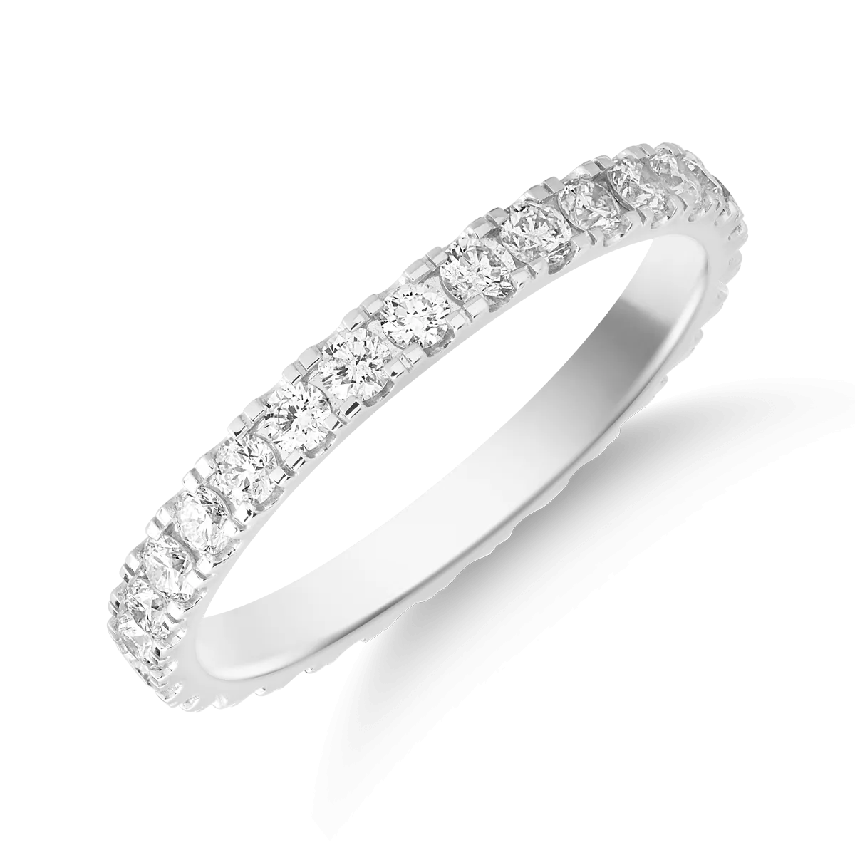 18K white gold infinity ring with 1.02ct diamonds