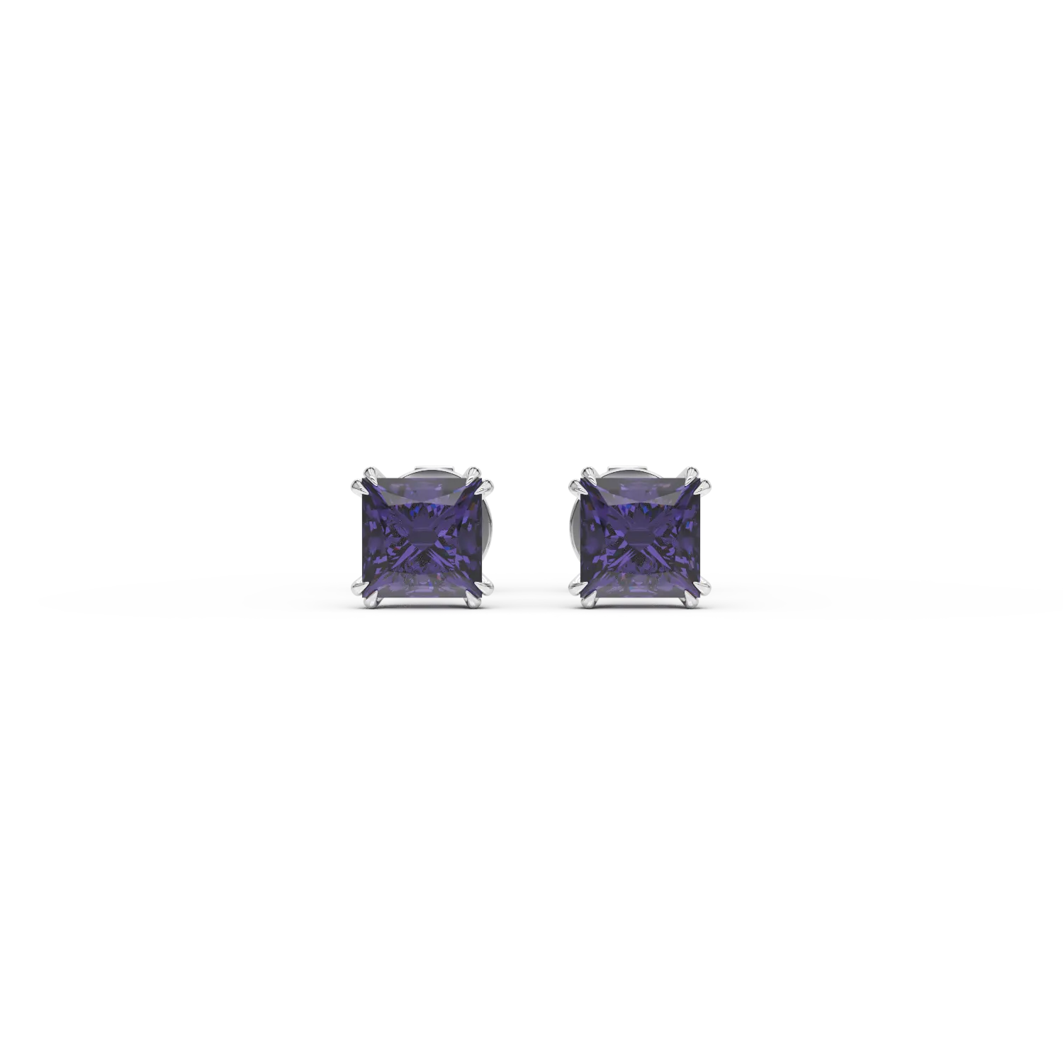 Cercei din aur alb de 18K cu iolite de 0.66ct-103508