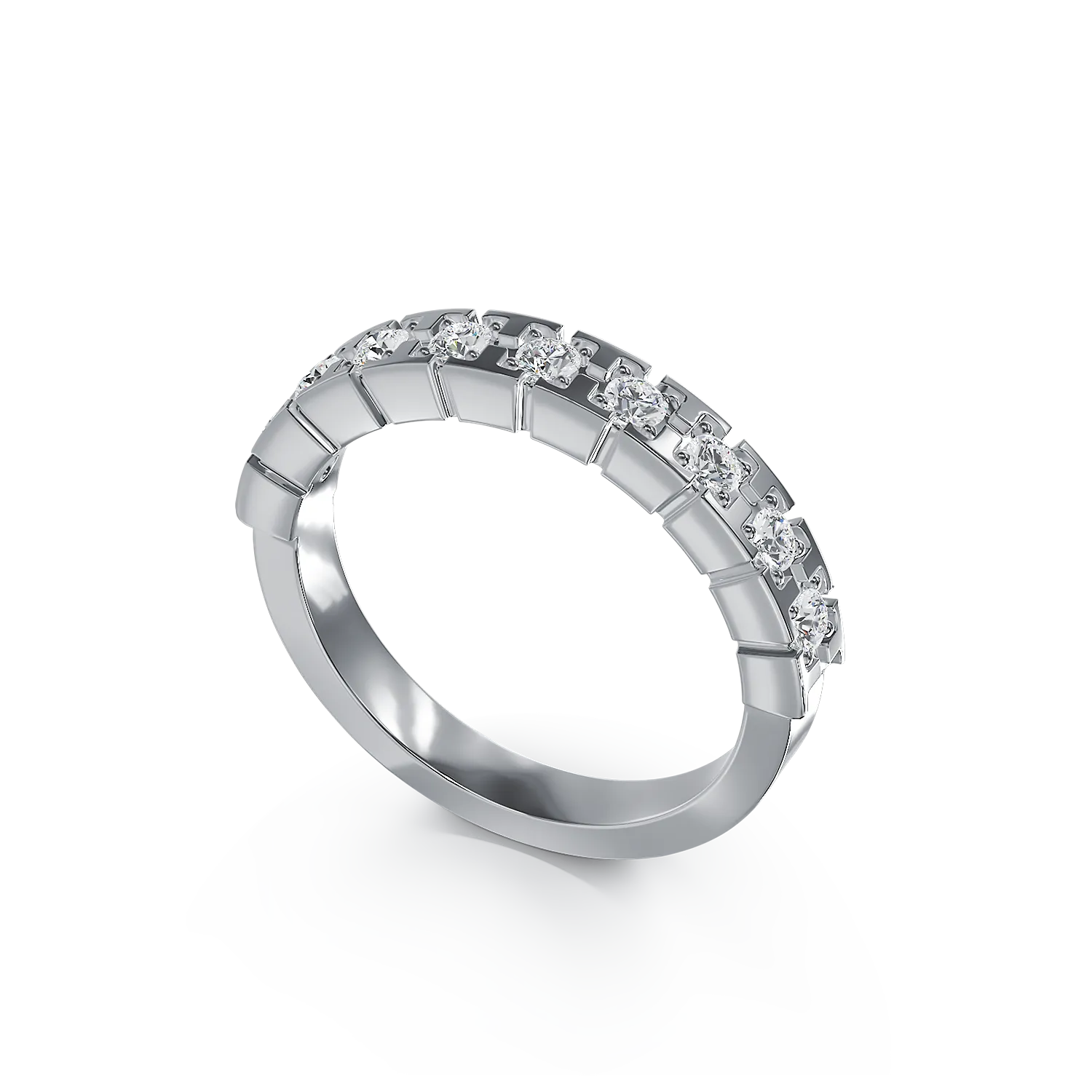 Inel din aur alb de 18K cu diamante de 0.36ct