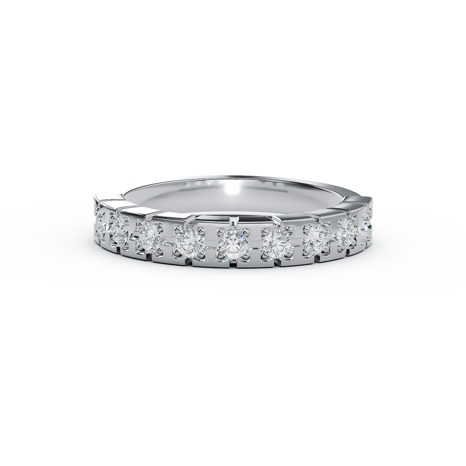 Inel din aur alb de 18K cu diamante de 0.36ct