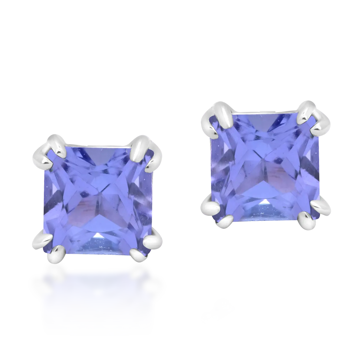 18K white gold earrings with tanzanites of 0.78ct