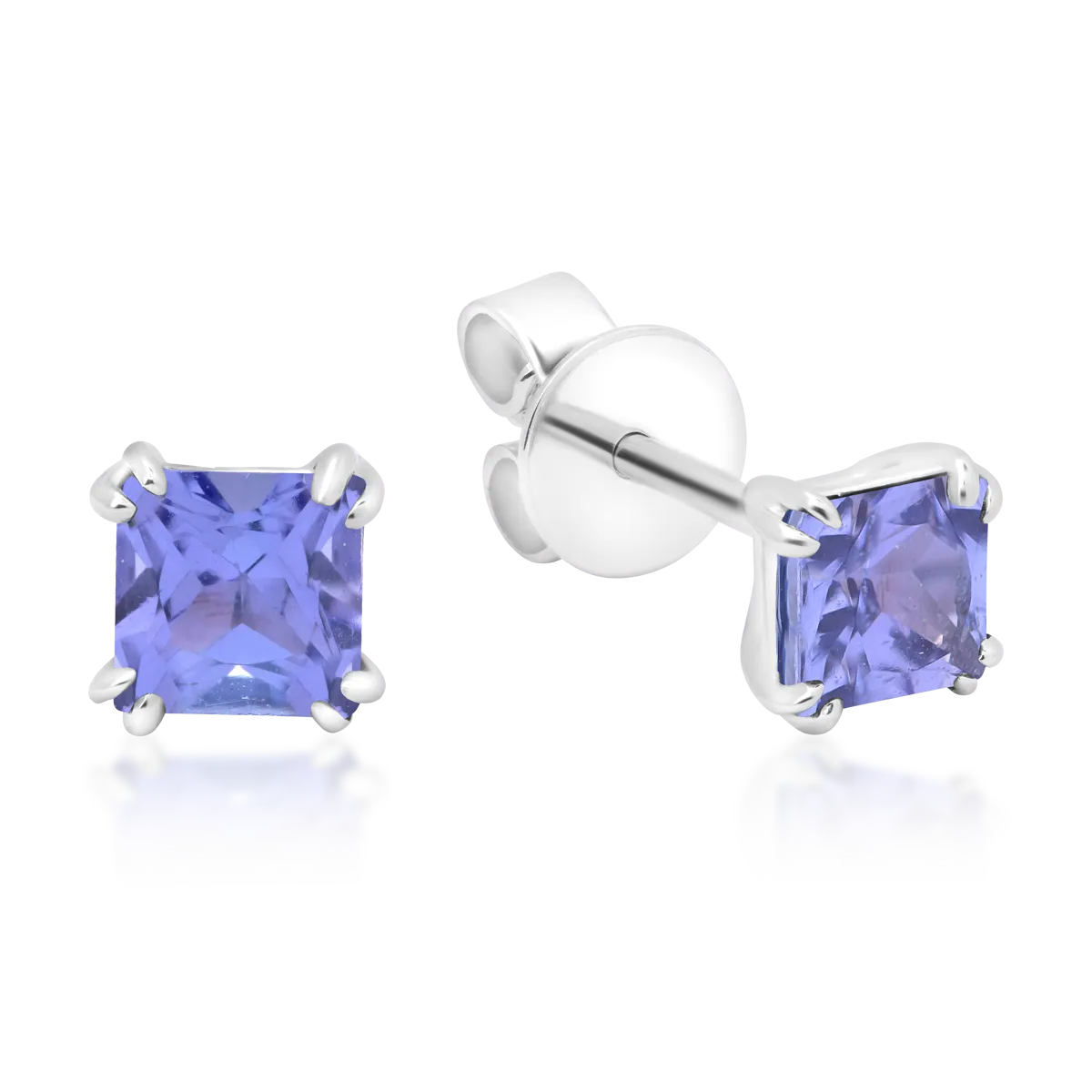 18K white gold earrings with tanzanites of 0.78ct