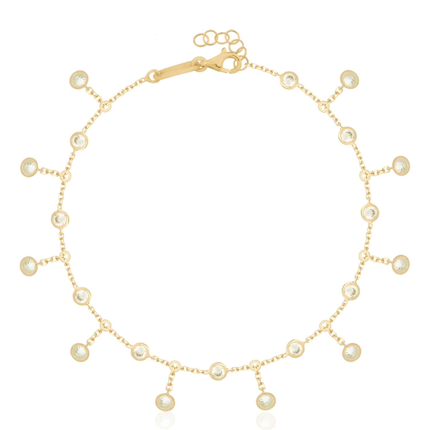 Bratara din aur galben cu zirconii