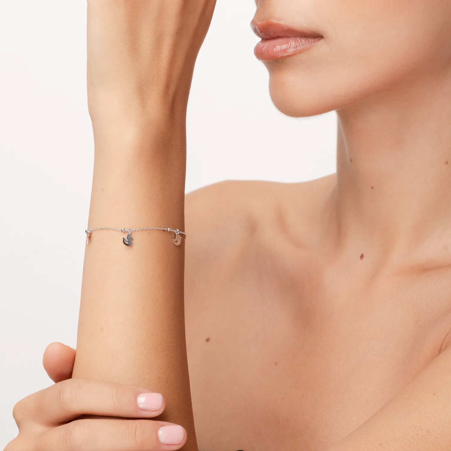 14K white gold bracelet