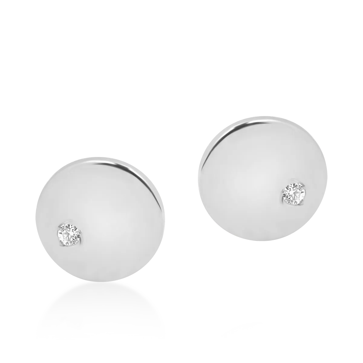 14K white gold children earrings-103615